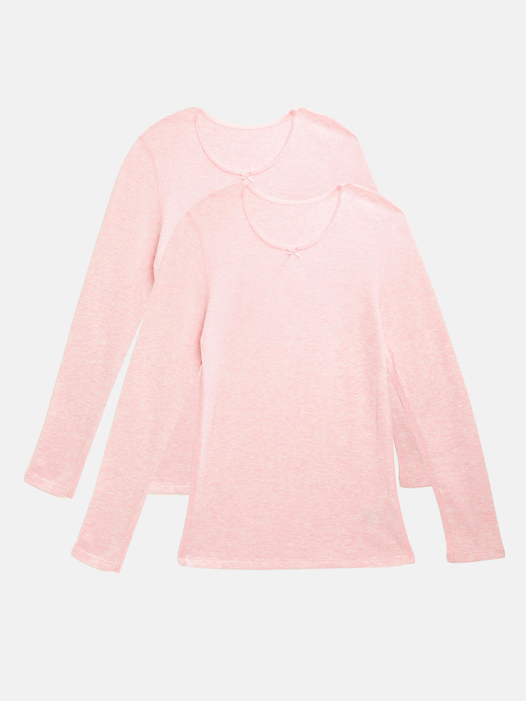 

Marks & Spencer Girls Pack of 2 Pink Solid Round Neck Lounge T-shirts