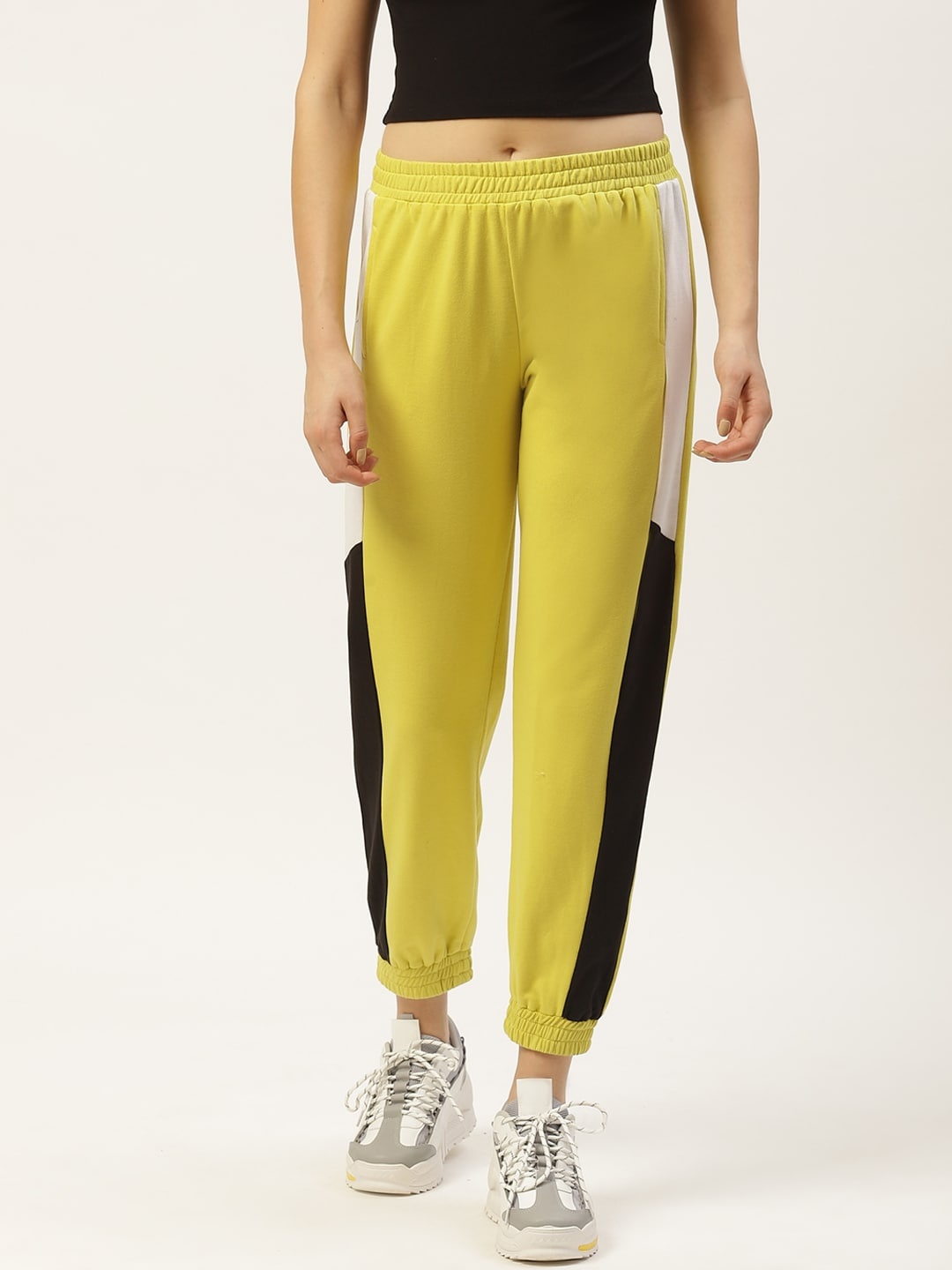 

Laabha Women Mustard Yellow Solid Joggers