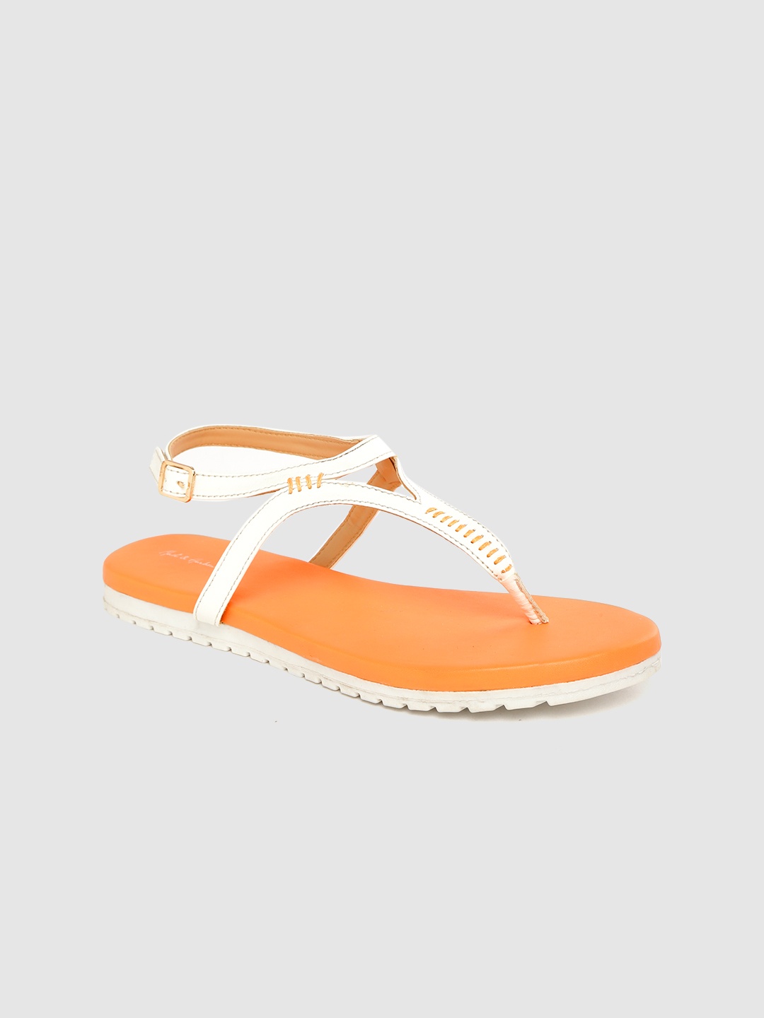 

Mast & Harbour Women White T-Strap Flats