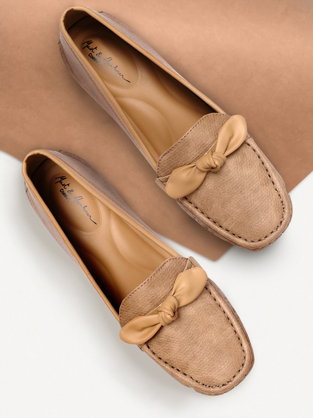 

Mast & Harbour Women Khaki Heeled Loafers