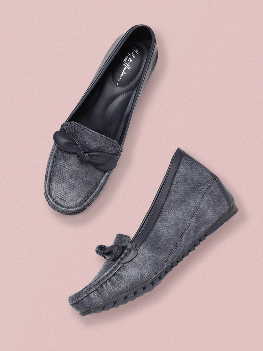 

Mast & Harbour Women Blue Heeled Loafers