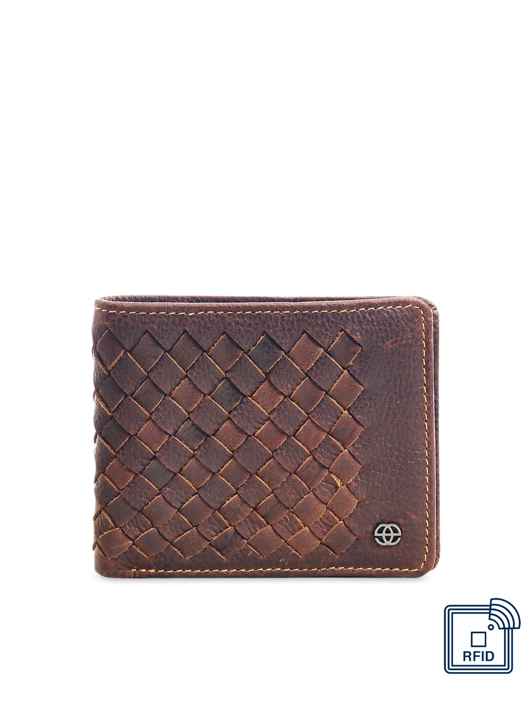 

Eske Men Tan Brown Textured Leather Wallet