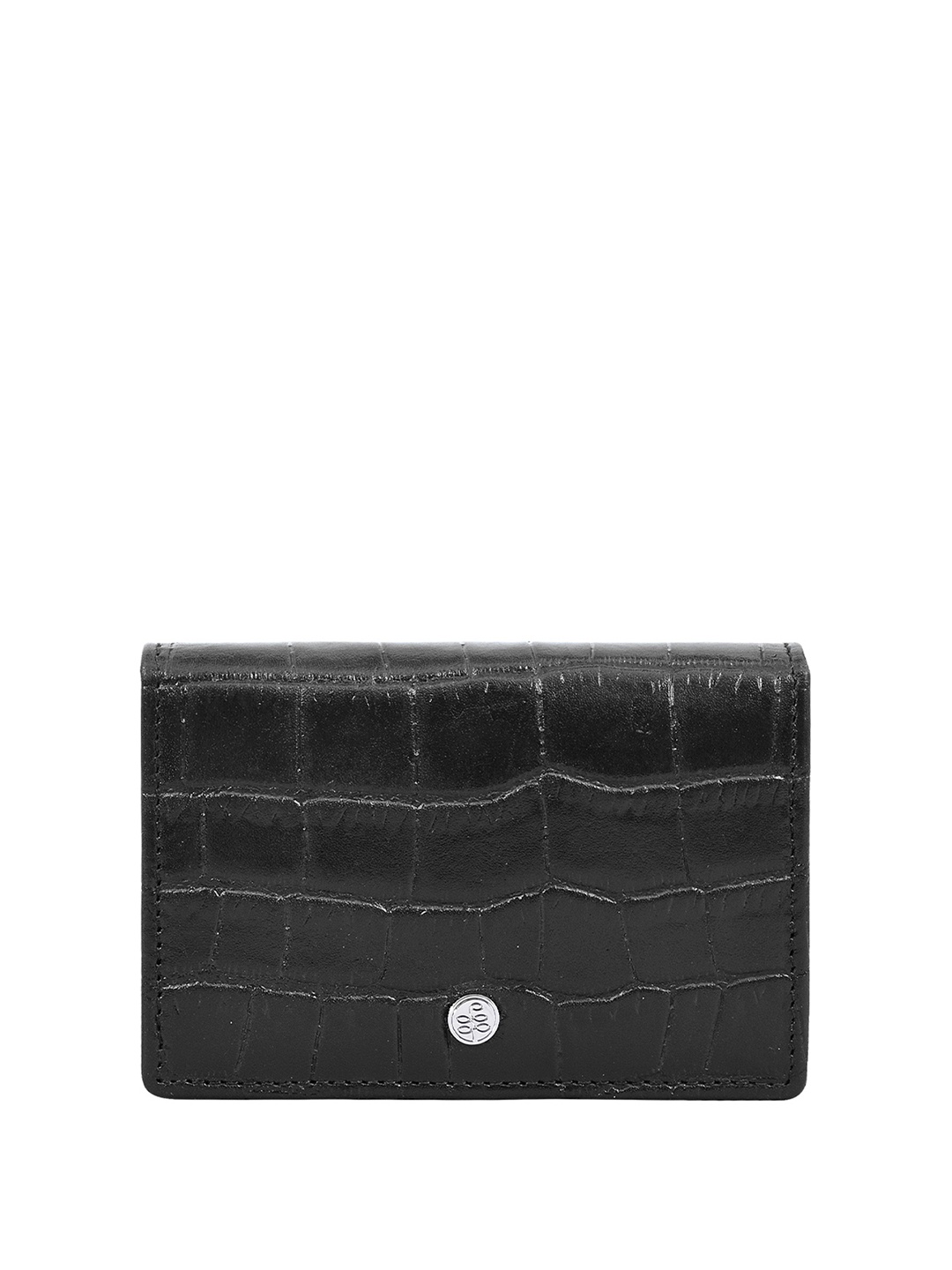 

Eske Men Black Textured Leather Wallet