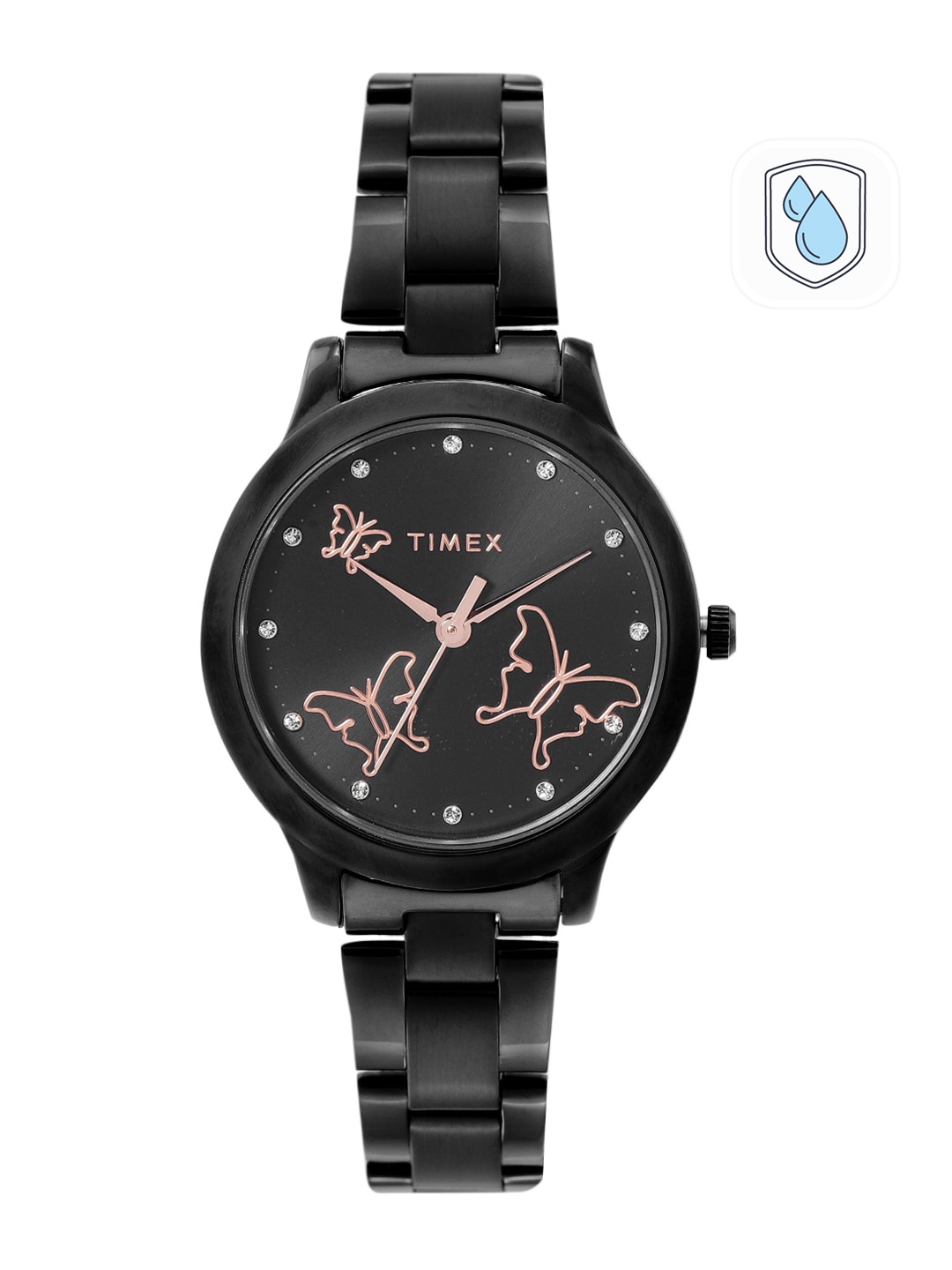 

Timex Women Black Analogue Watch - TW000T633