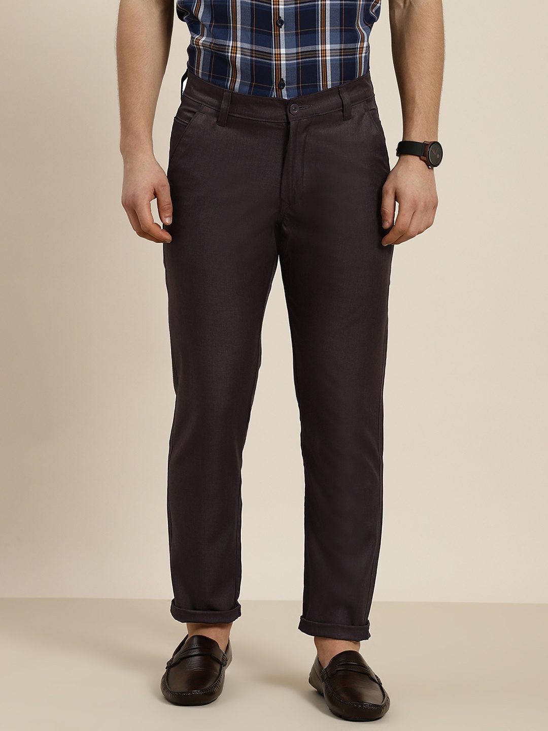 

SOJANYA Men Coffee Brown Smart Fit Solid Chinos