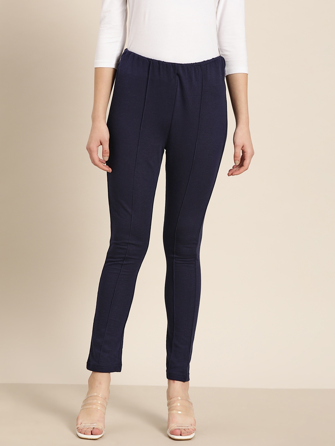 

her by invictus Women Navy Blue Solid Track Pants