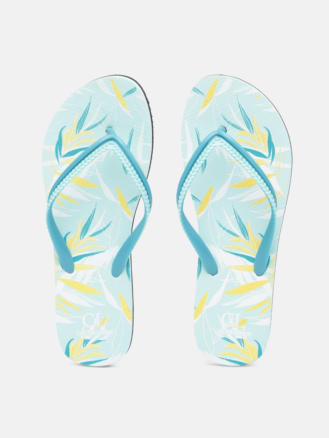 

Carlton London Women Sea Green Printed Thong Flip-Flops
