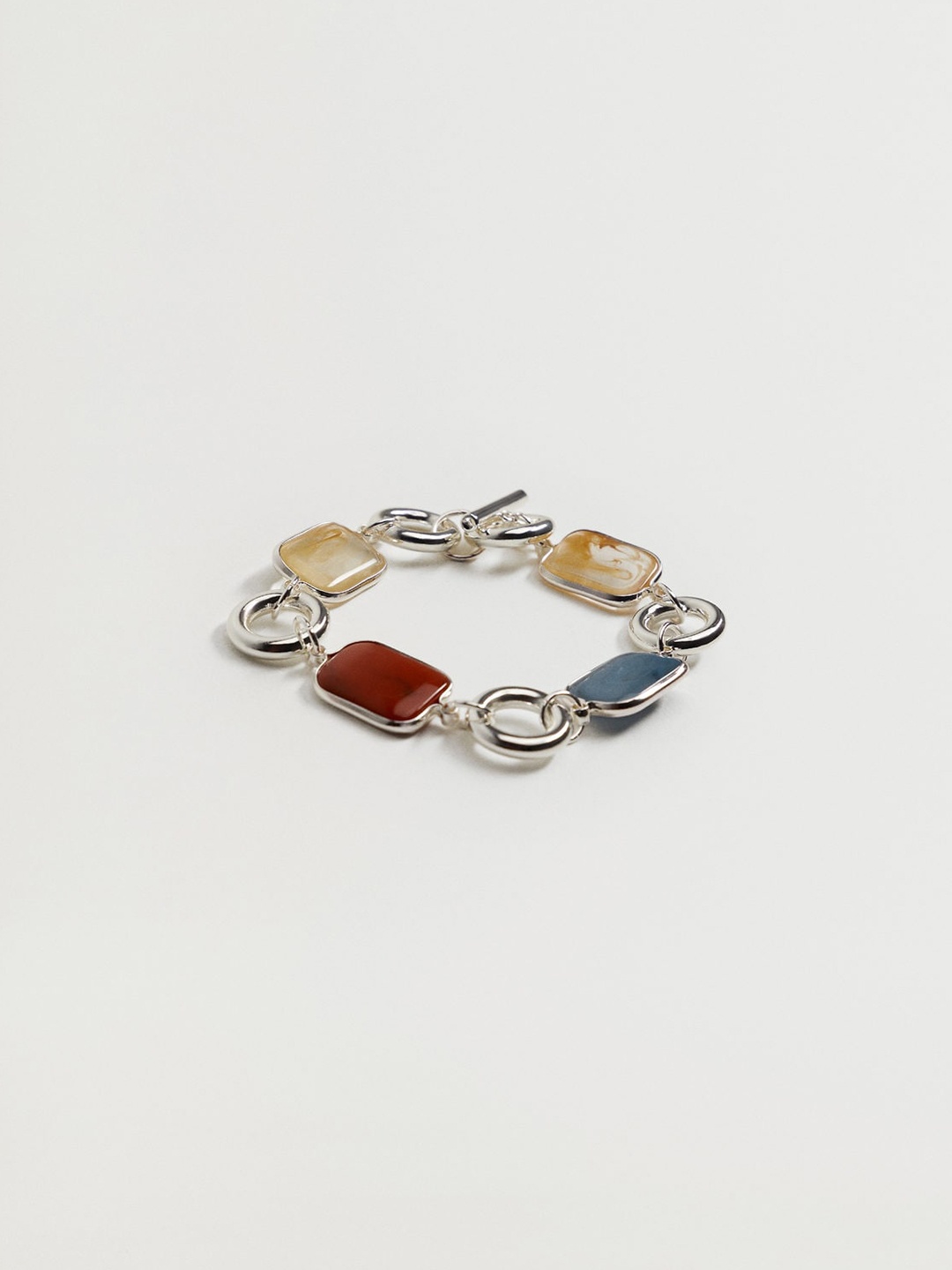 

MANGO Red & Blue Beaded Link Bracelet
