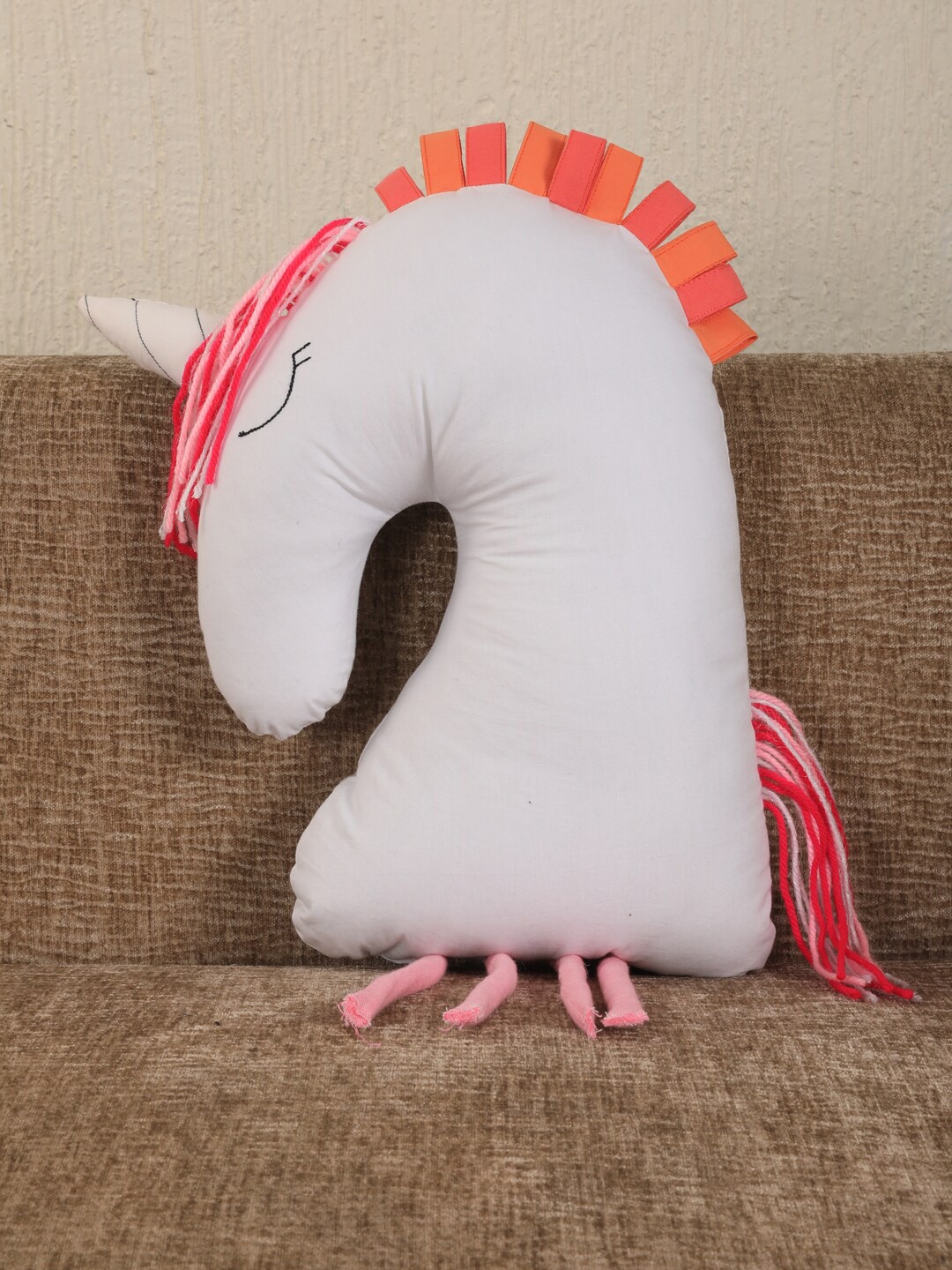 

My Gift Booth White & Pink Unicorn Cushion With Filler