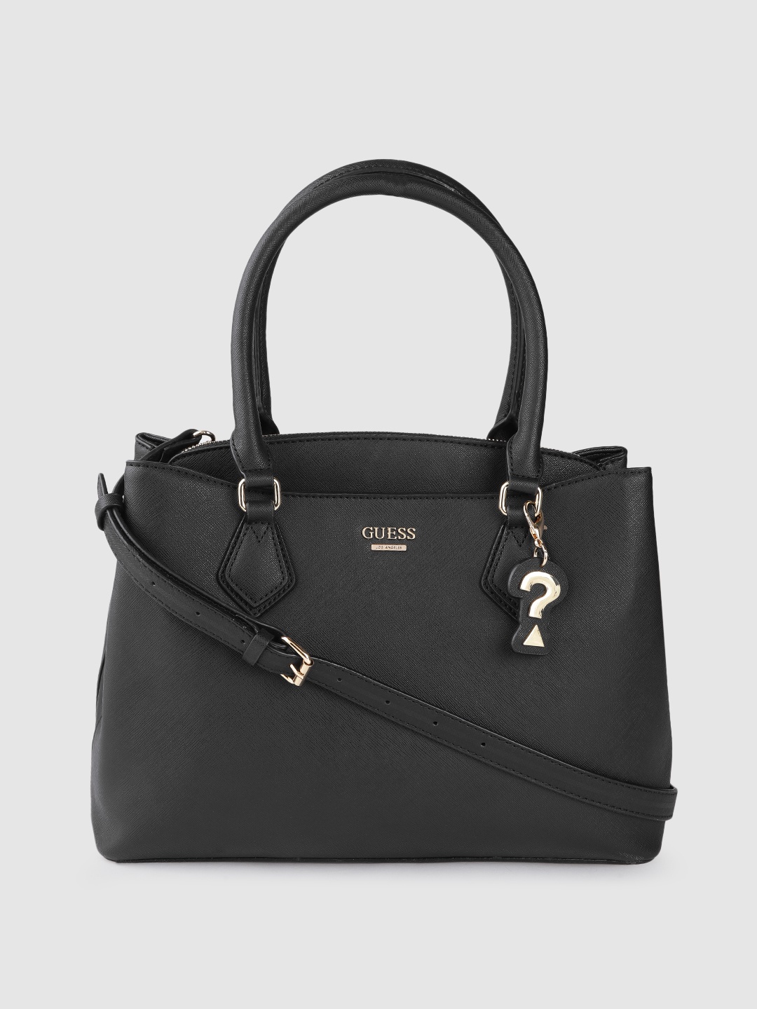 

GUESS Black Solid Handheld Bag