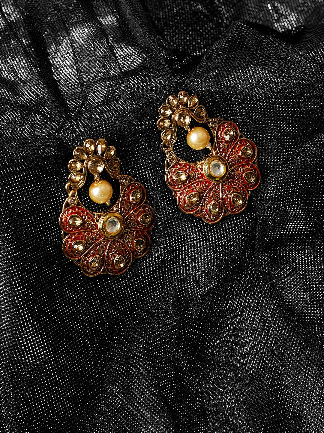 

PANASH Red Gold Plated Contemporary Studs