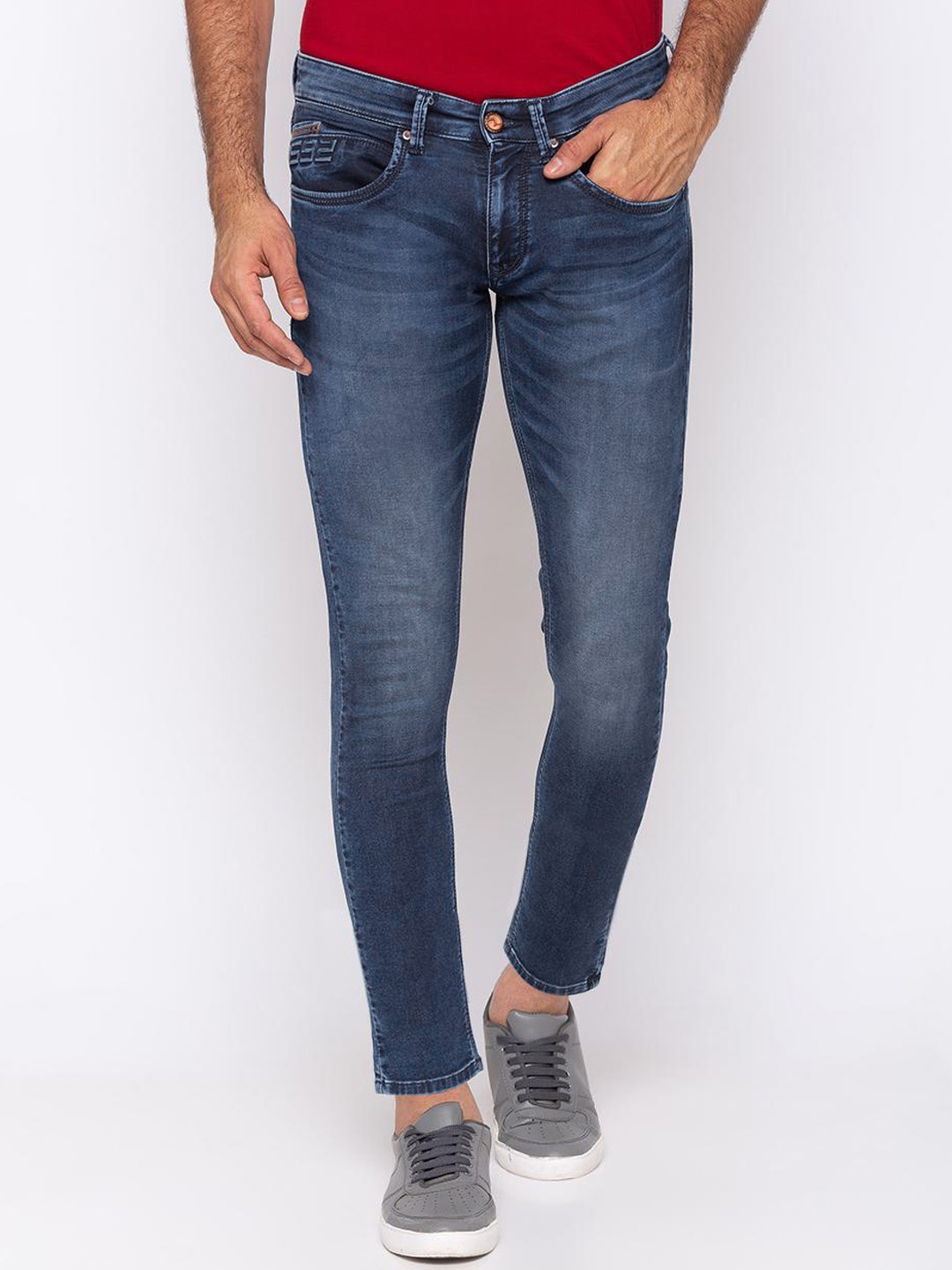 

SPYKAR Men Navy Blue Slim Fit Jeans