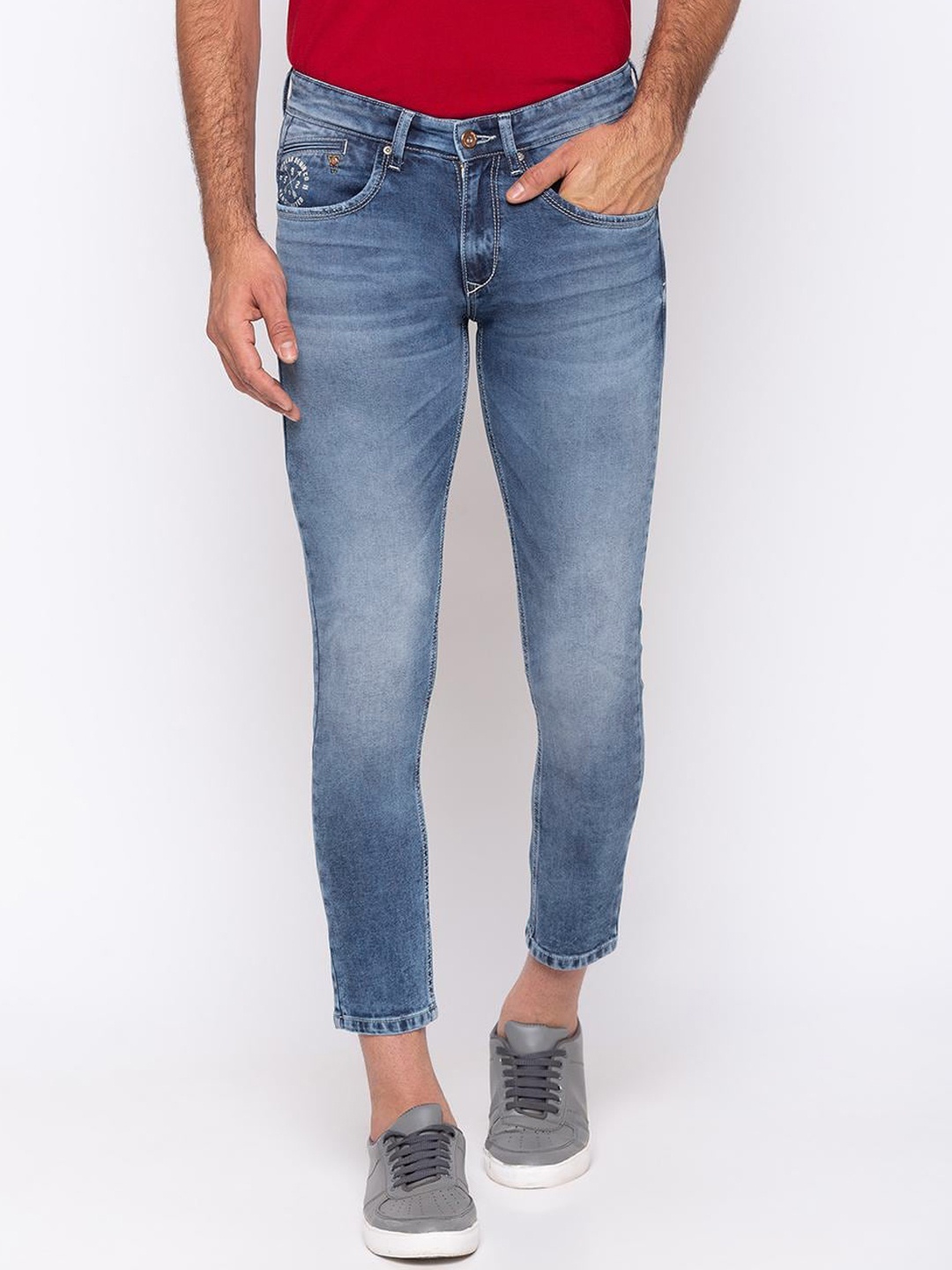 

SPYKAR Men Blue Slim Fit Mid-Rise Clean Look Jeans