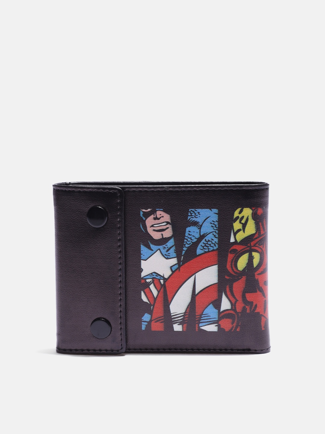 

Kook N Keech Marvel Men Black Printed Three Fold Wallet