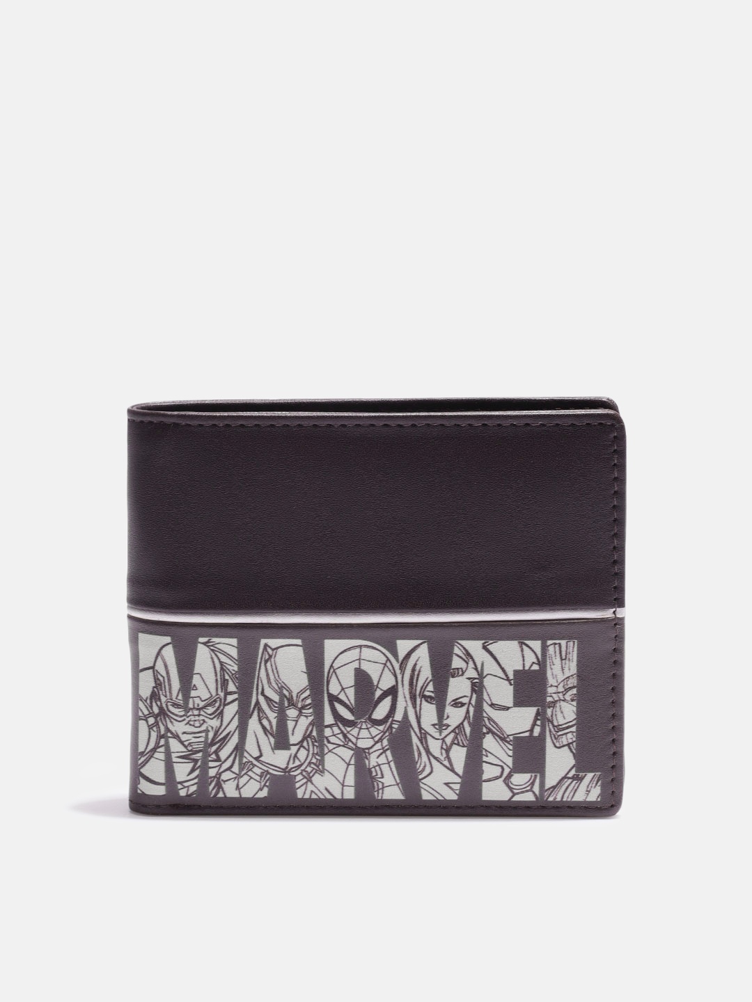 

Kook N Keech Marvel Men Brown Printed Two Fold Wallet