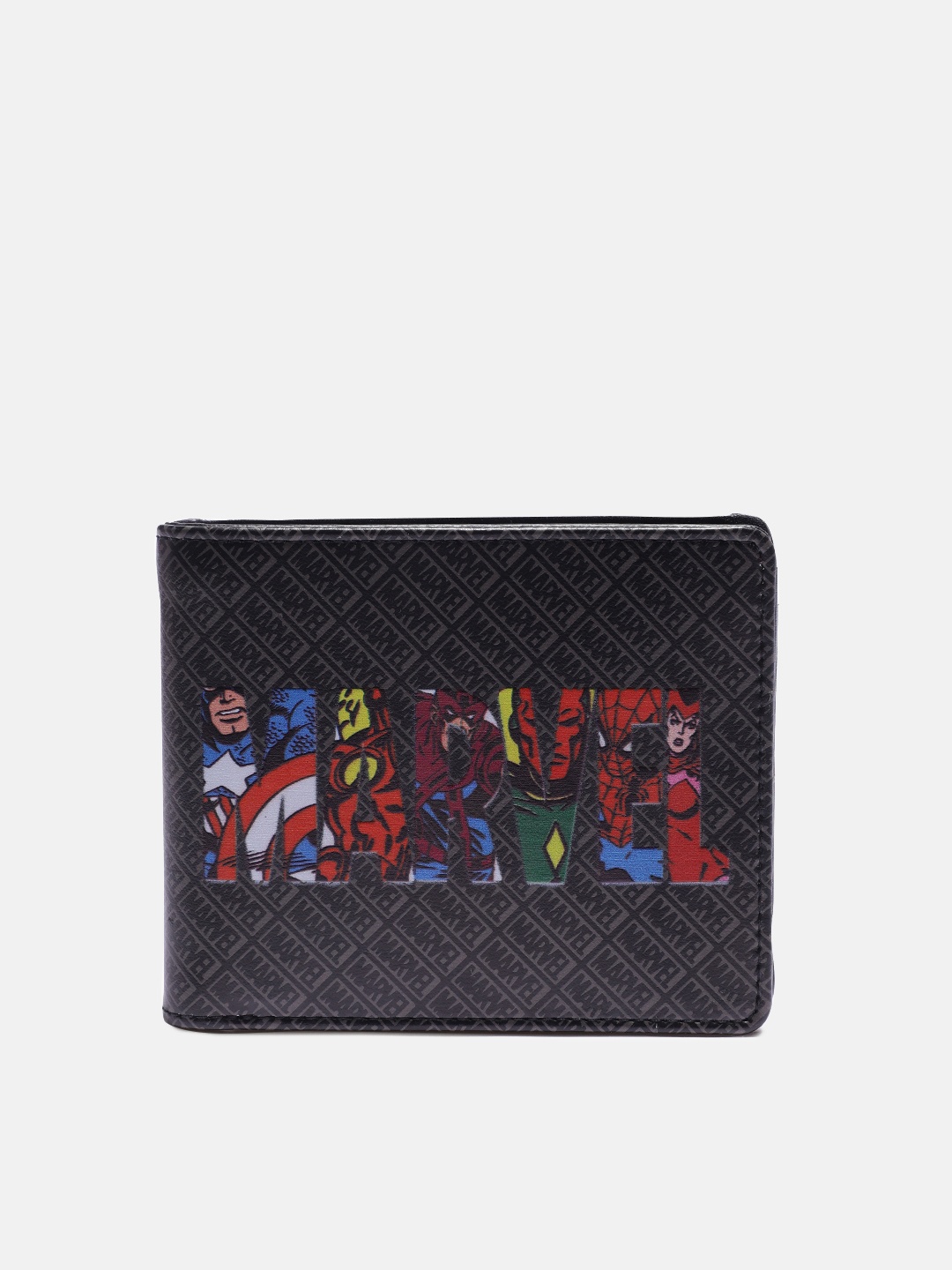 

Kook N Keech Marvel Men Black Printed Two Fold Wallet