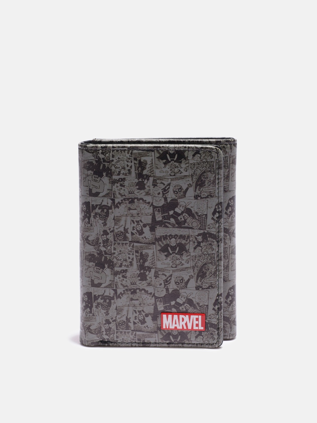 

Kook N Keech Marvel Men Grey Printed Three Fold Wallet