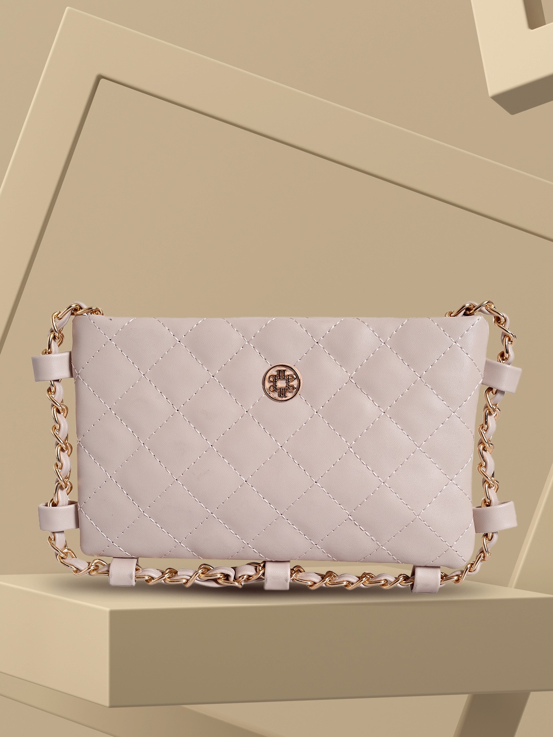 

Lino Perros Beige Quilted Small Sling Bag