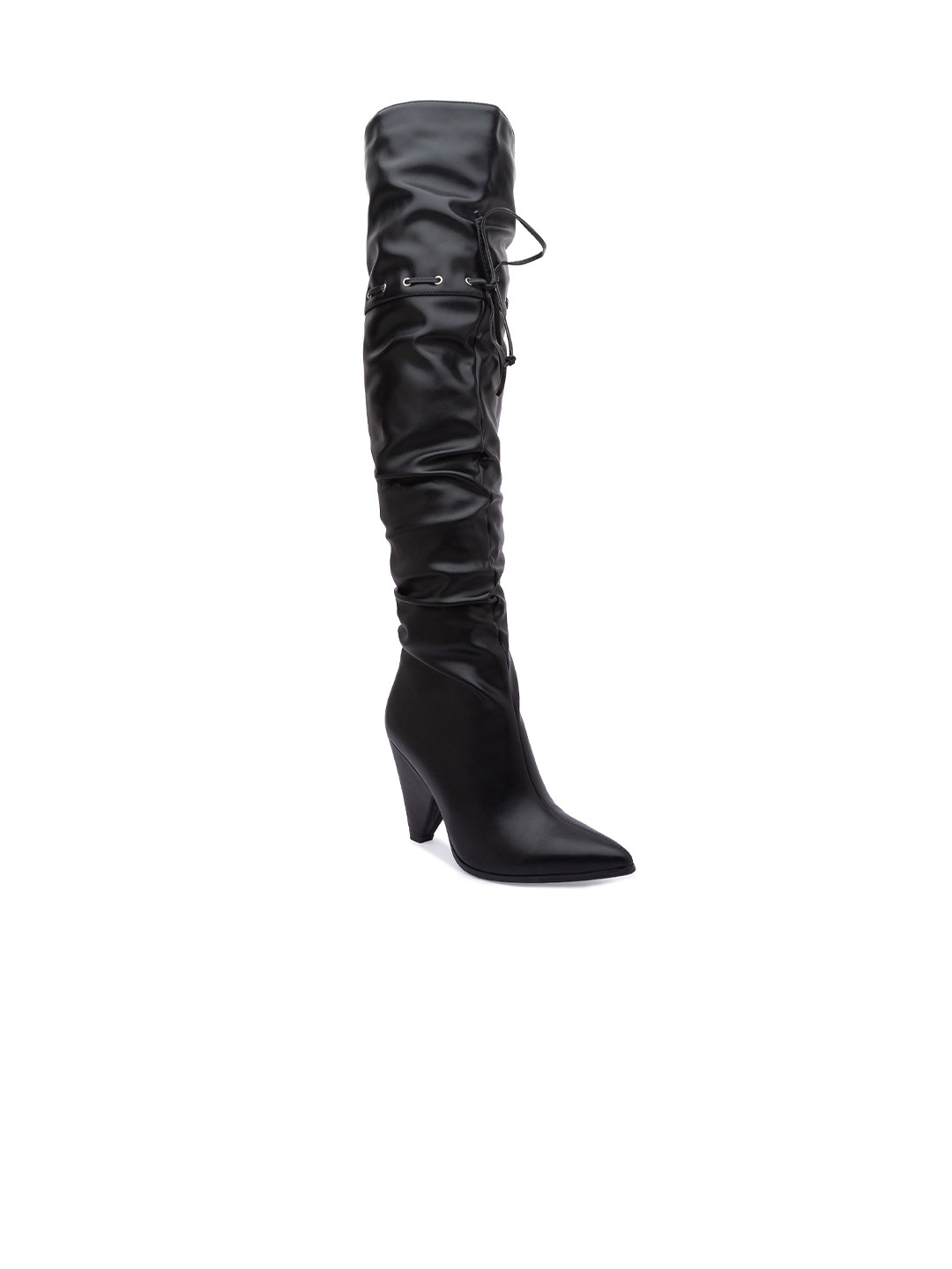 

Sole To Soul Women Black Solid Heeled Boots