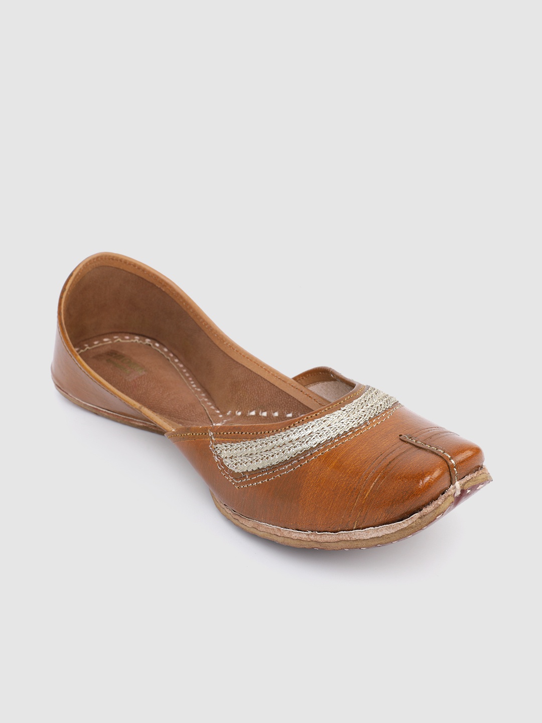 

Anouk Women Tan Brown Solid Mojaris