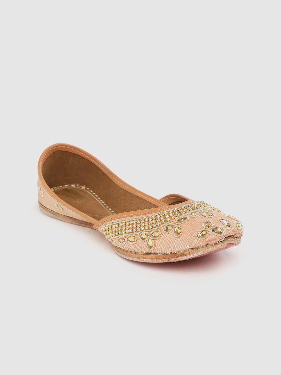 

Anouk Women Pink Embellished Mojaris