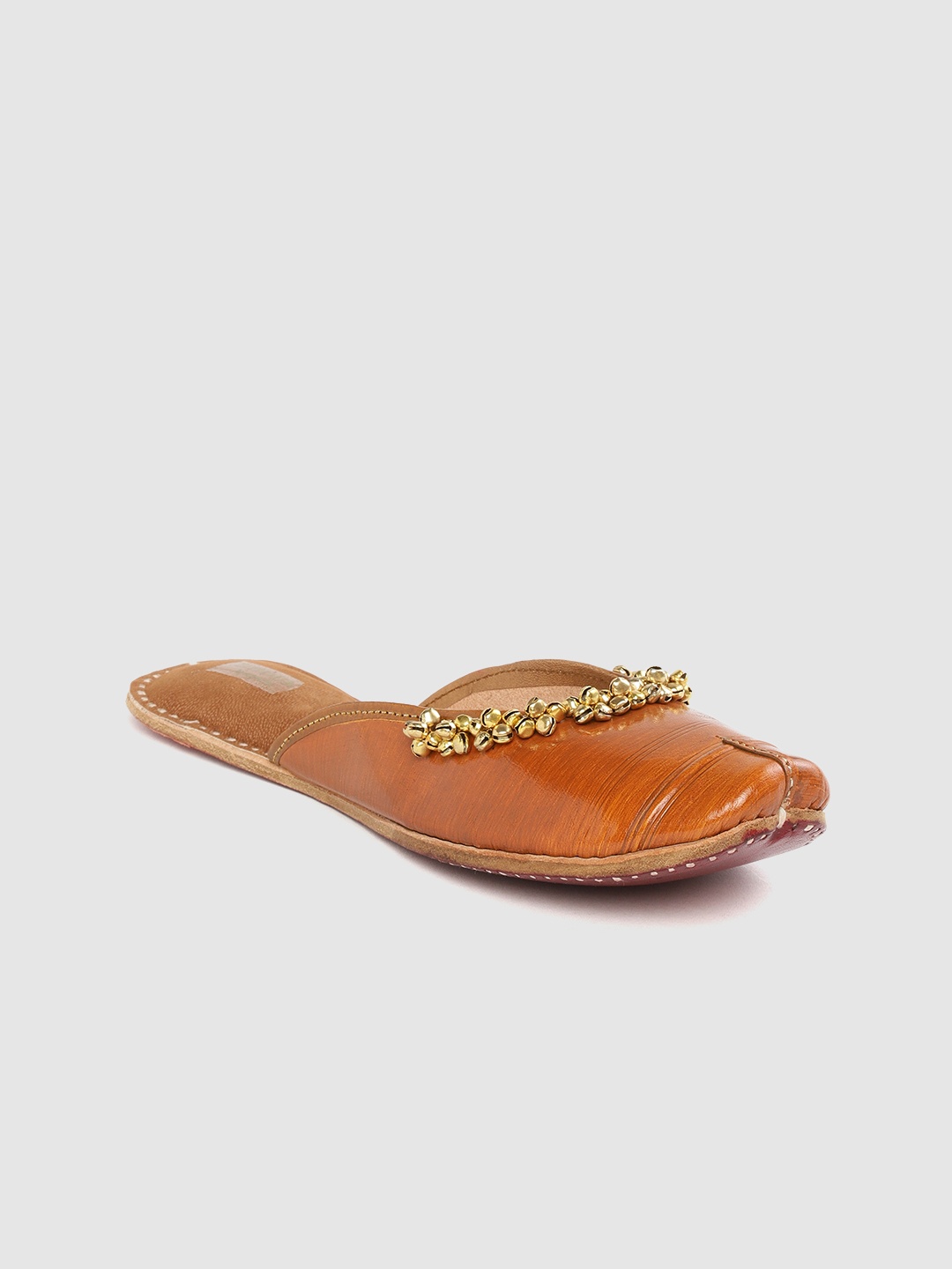 

Anouk Women Brown Handcrafted Ghungroo Detail Mules
