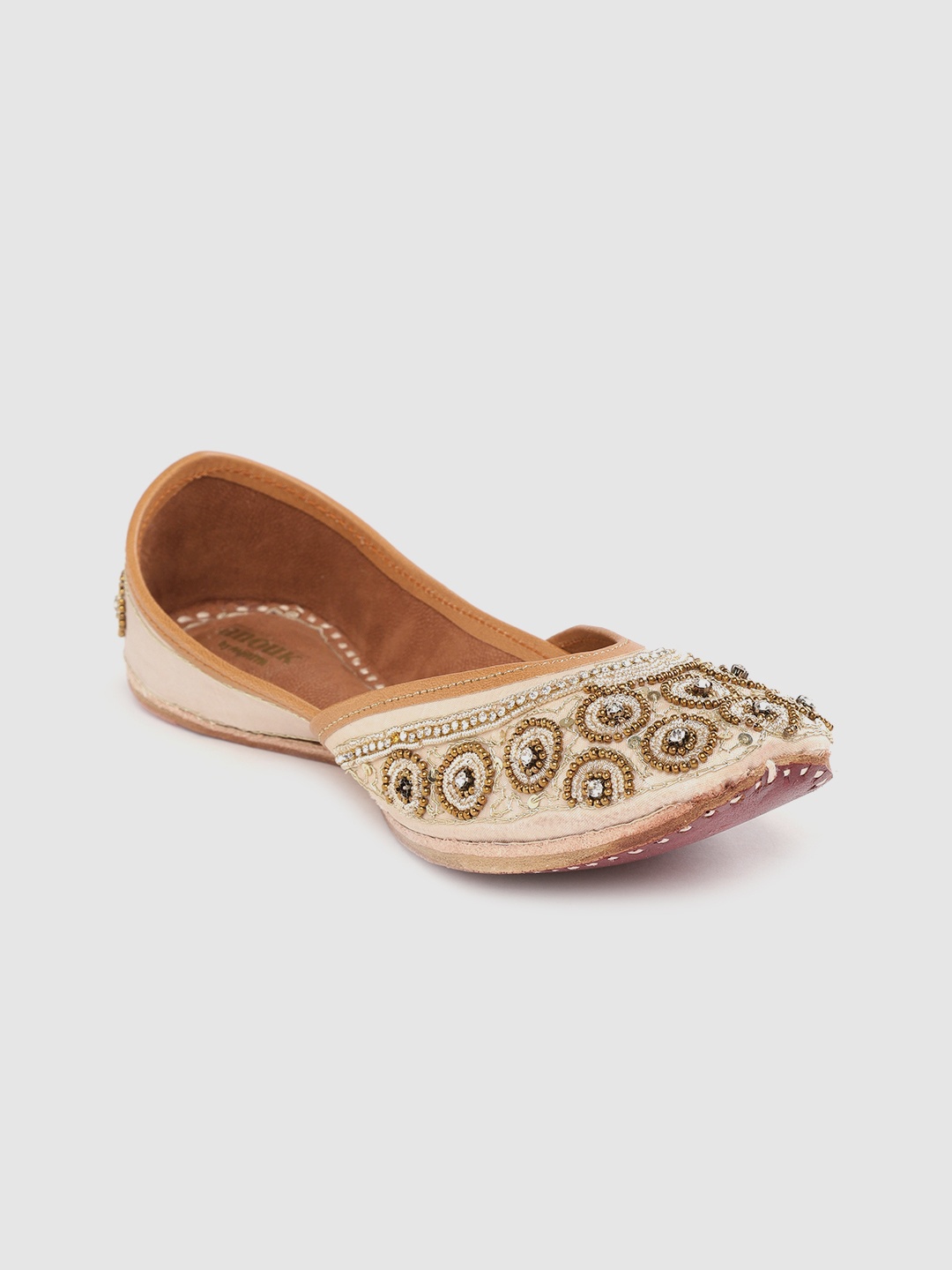 

Anouk Women Gold-Toned Embellished Mojaris