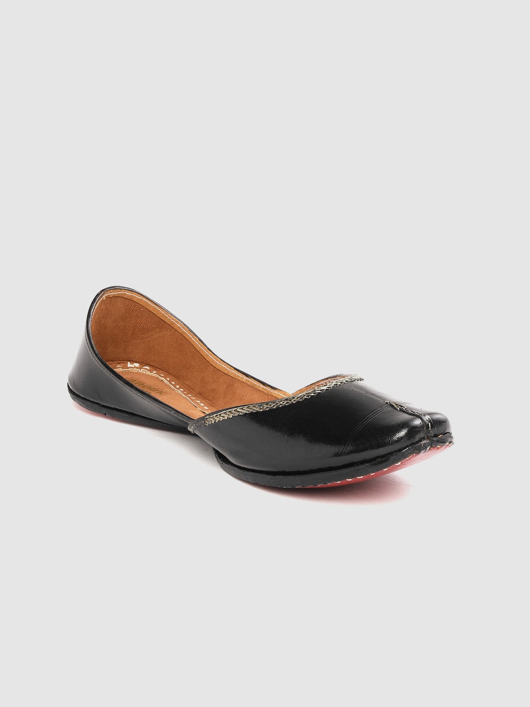 

Anouk Women Black Solid Handcrafted Mojaris