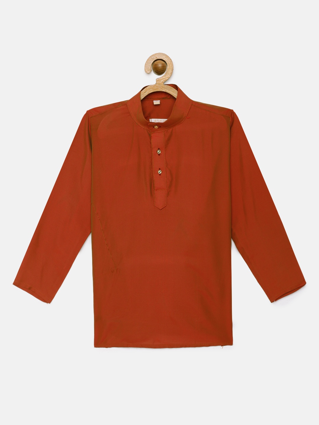 

THANGAMAGAN Boys Red Straight Kurta