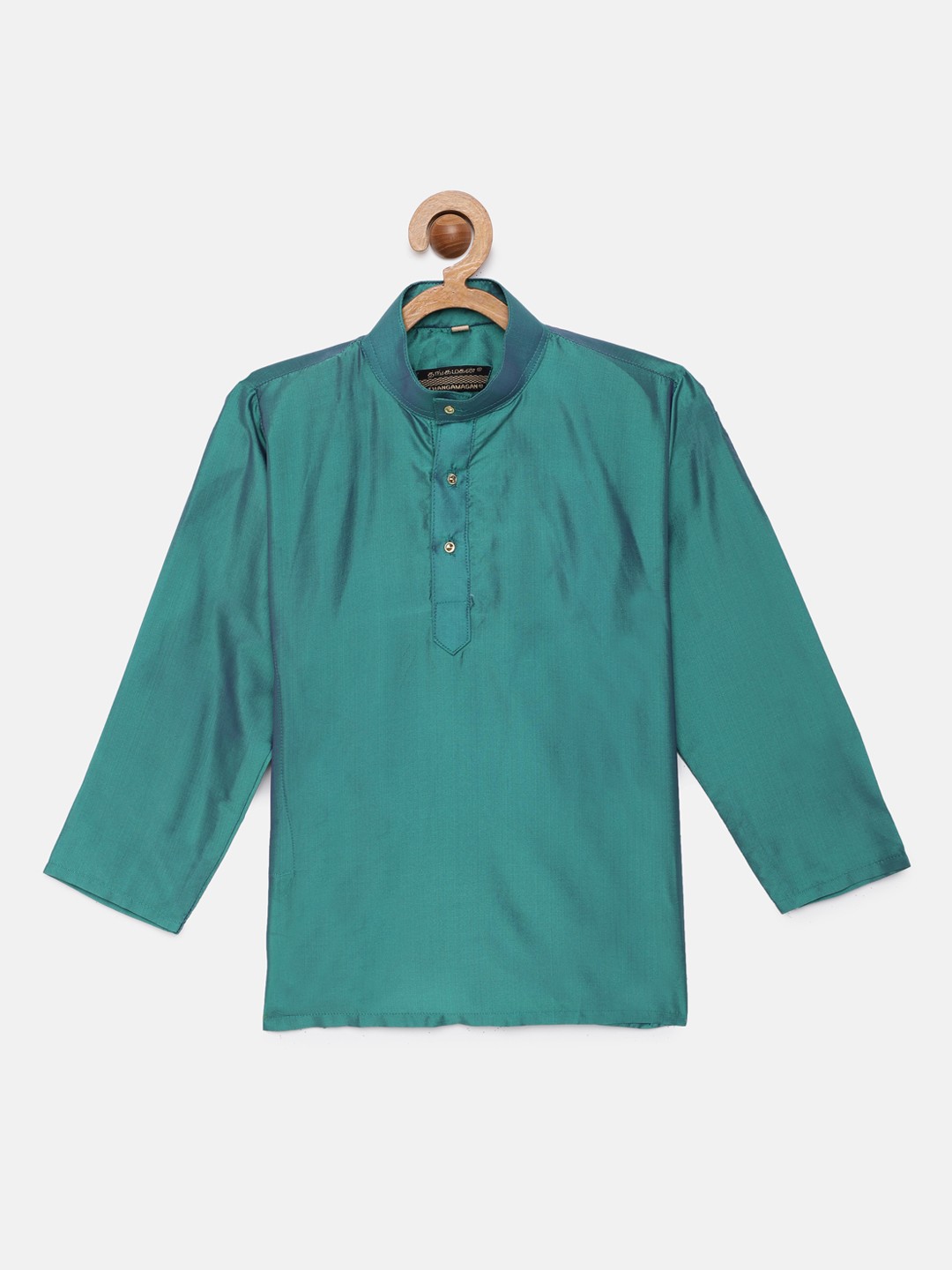 

THANGAMAGAN Boys Blue Solid Kurta