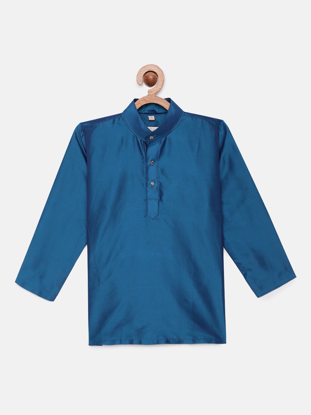 

THANGAMAGAN Boys Blue Art Silk Kurta