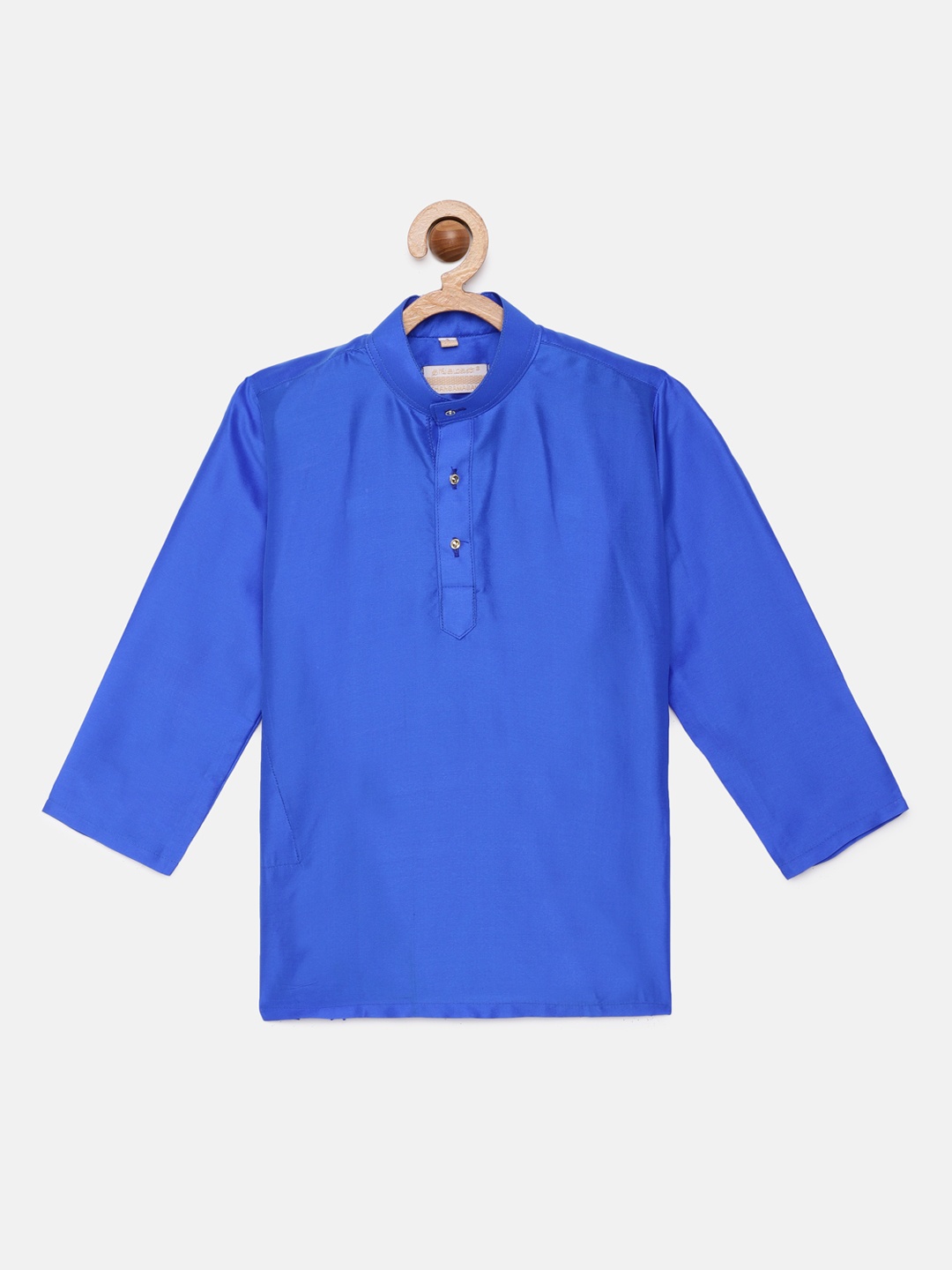 

THANGAMAGAN Boys Blue Solid Kurta