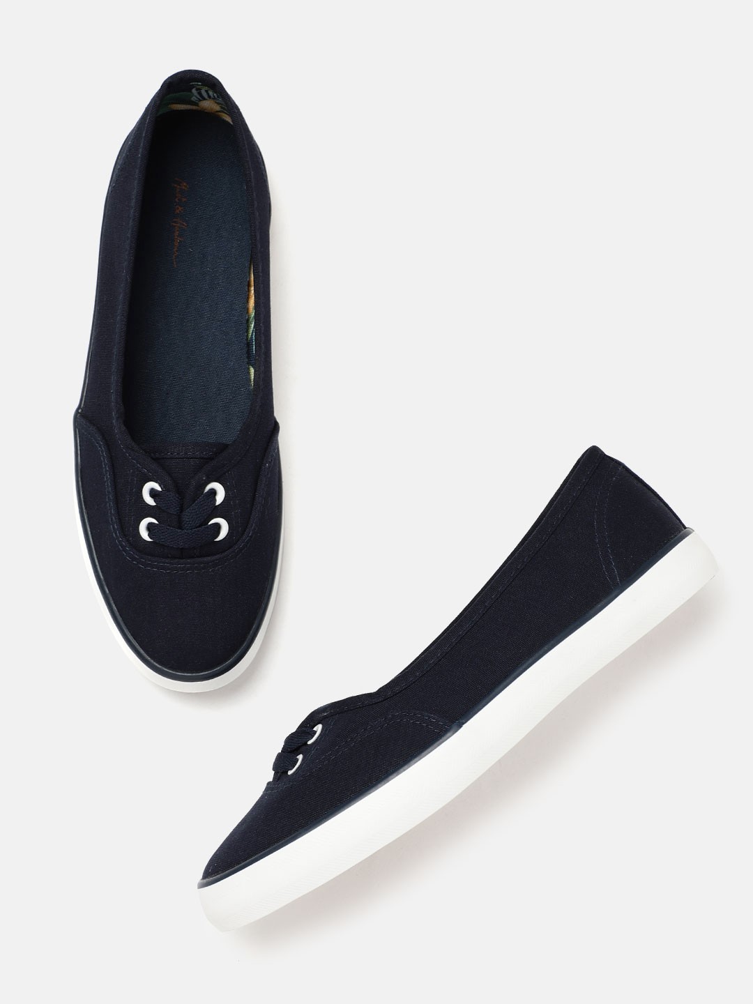 

Mast & Harbour Women Navy Blue Slip-On Sneakers