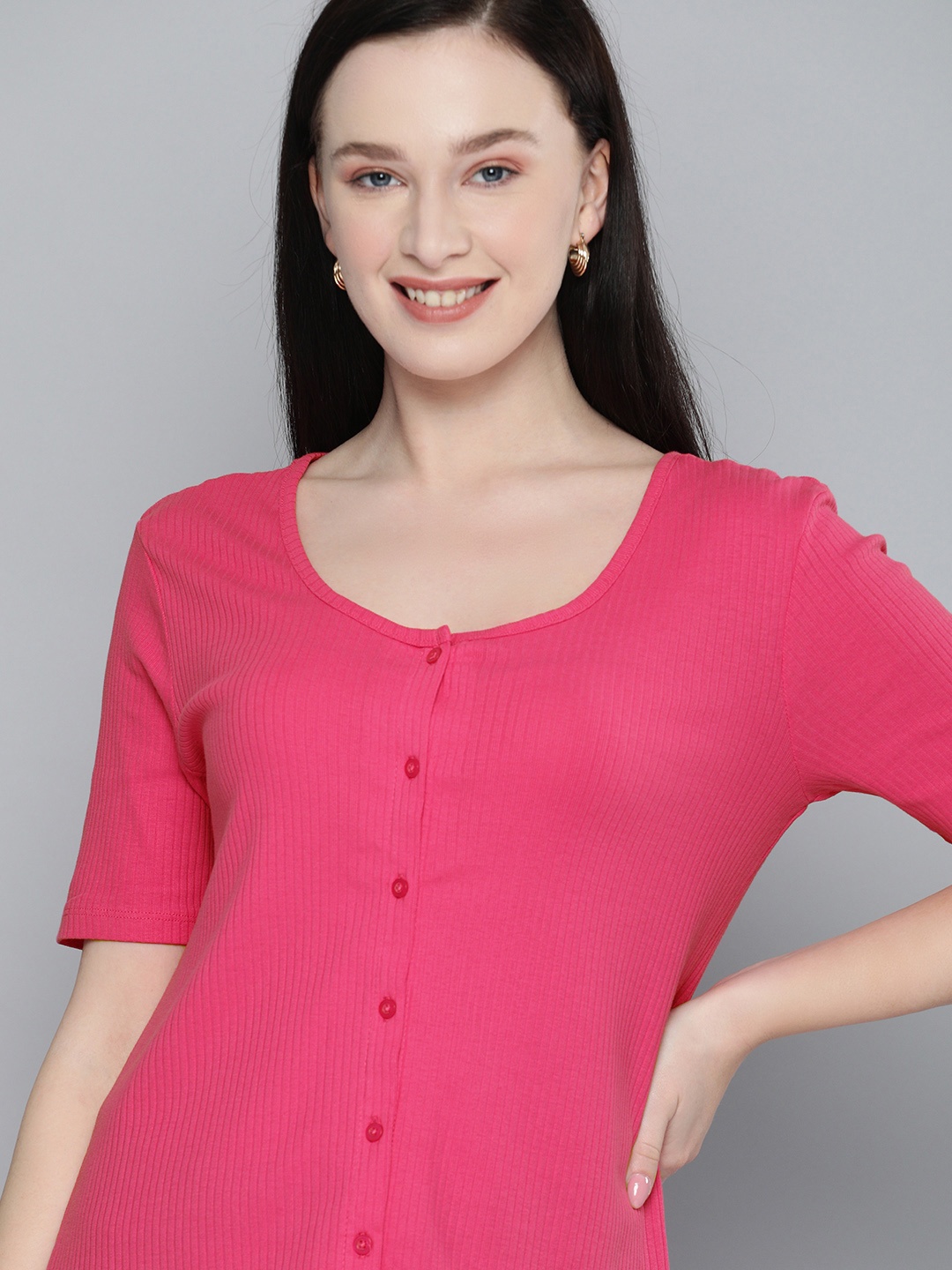 

HERE&NOW Pink Regular Top