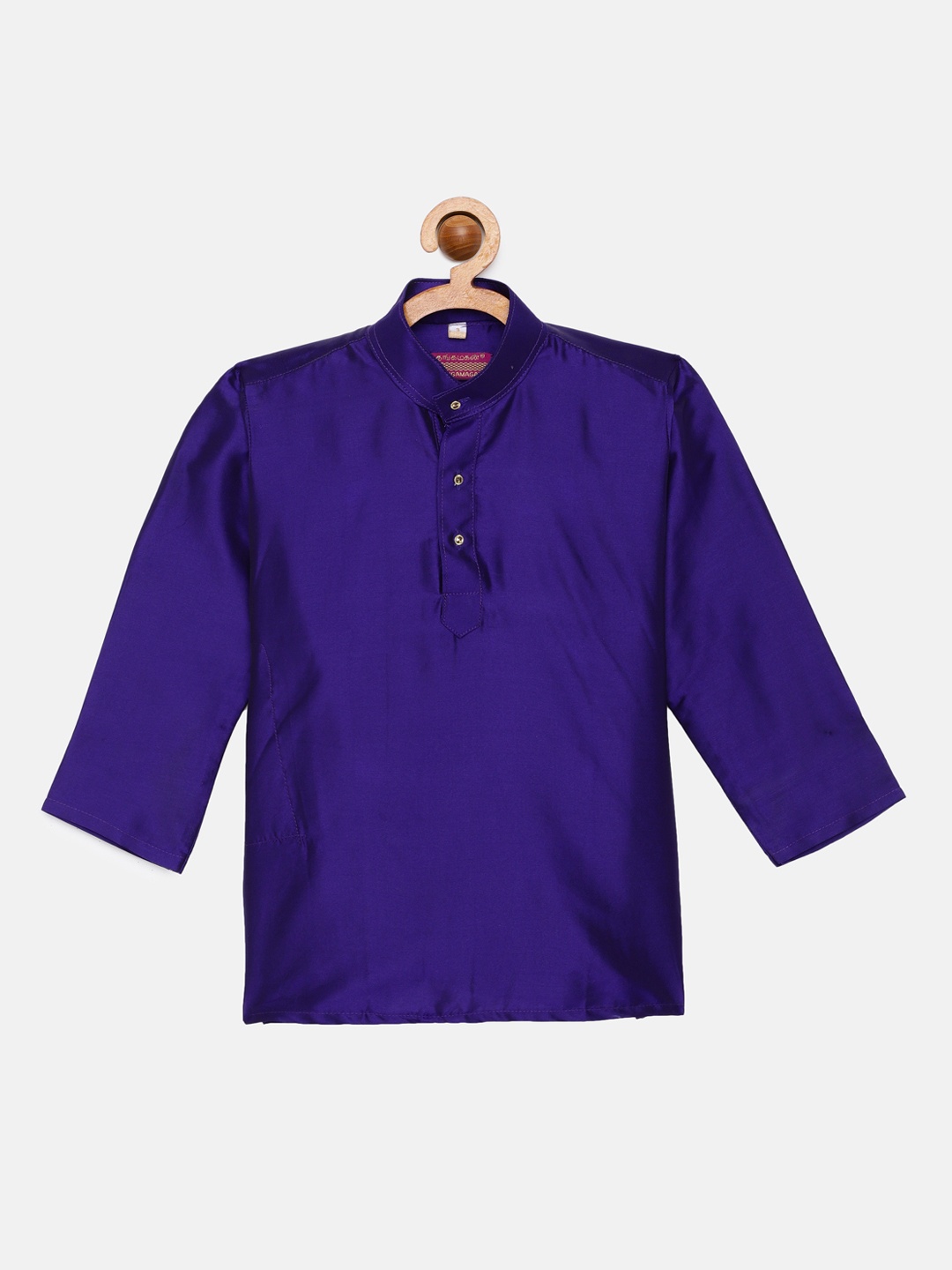 

THANGAMAGAN Boys Blue Art Silk Kurta