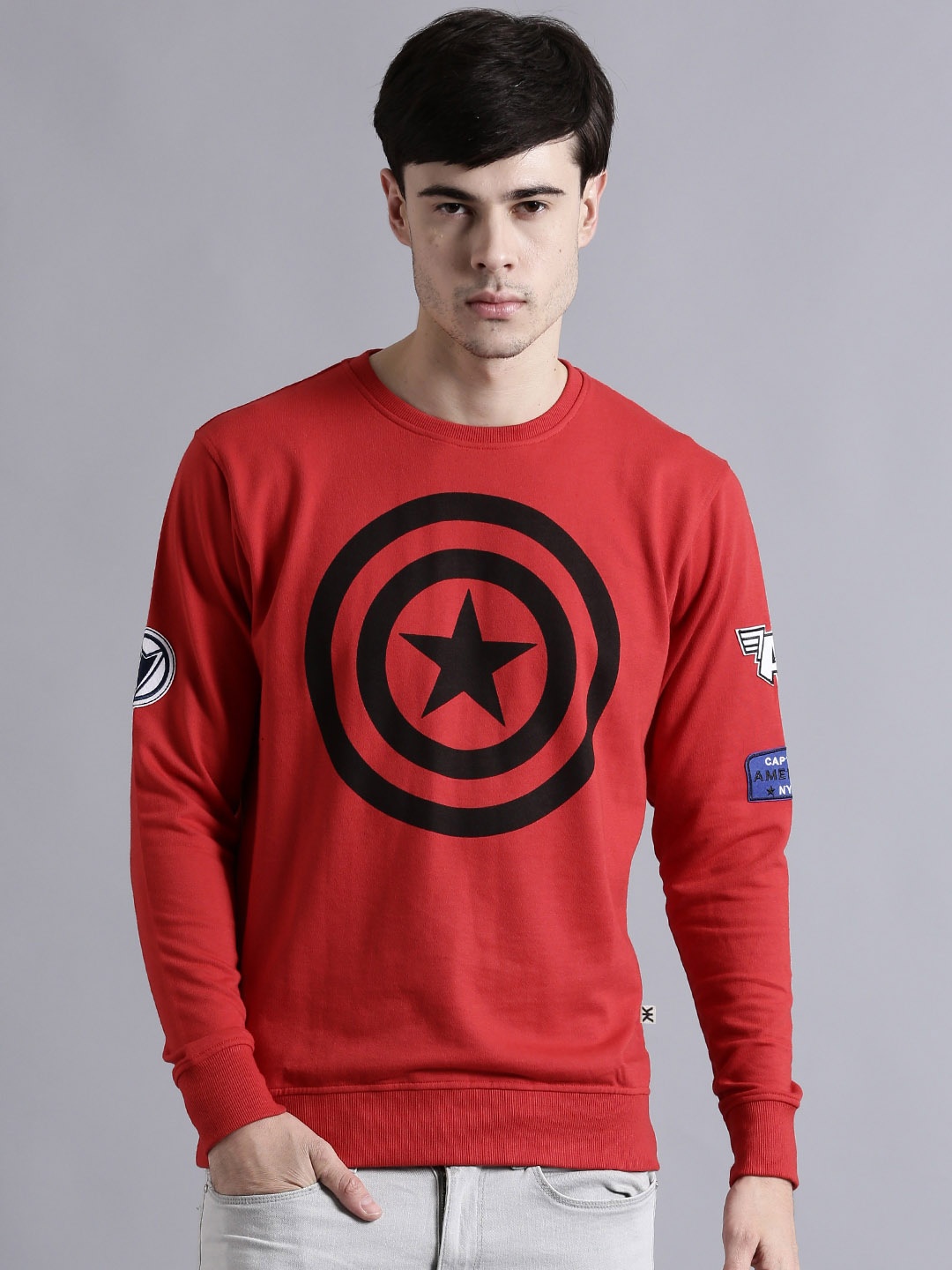 

Kook N Keech Marvel Red Printed Sweatshirt