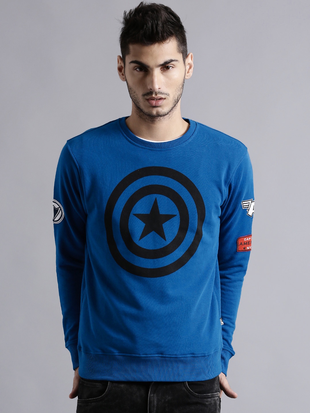 

Kook N Keech Marvel Blue Printed Sweatshirt