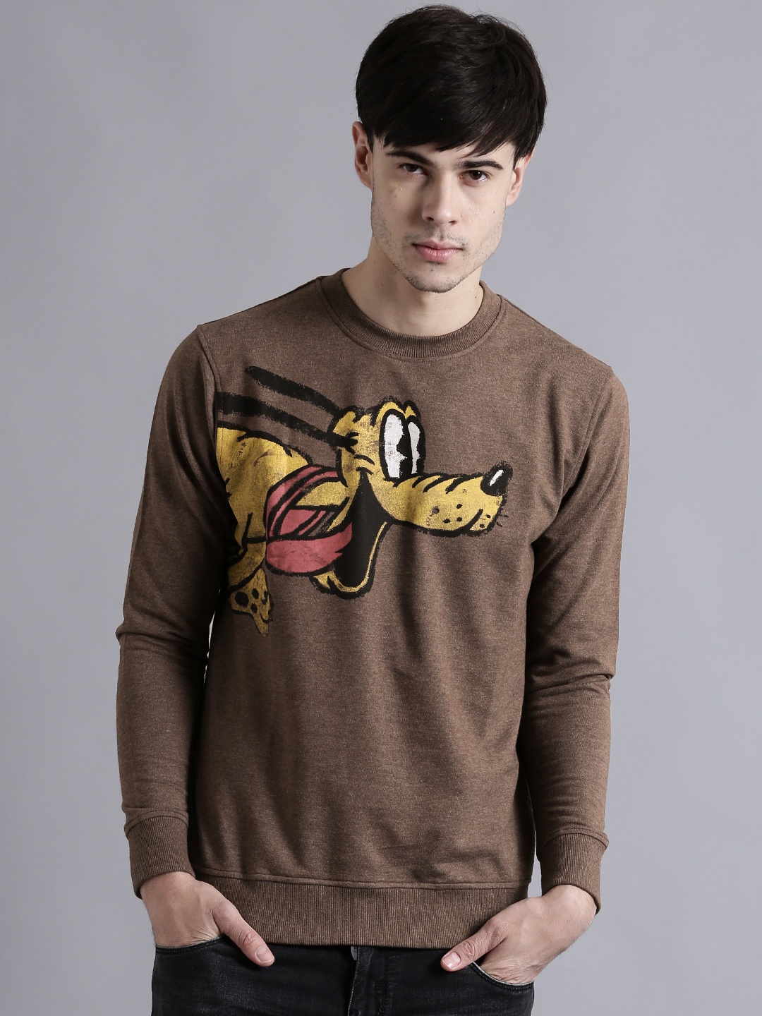 

Kook N Keech Disney Men Brown Pluto Print Sweatshirt
