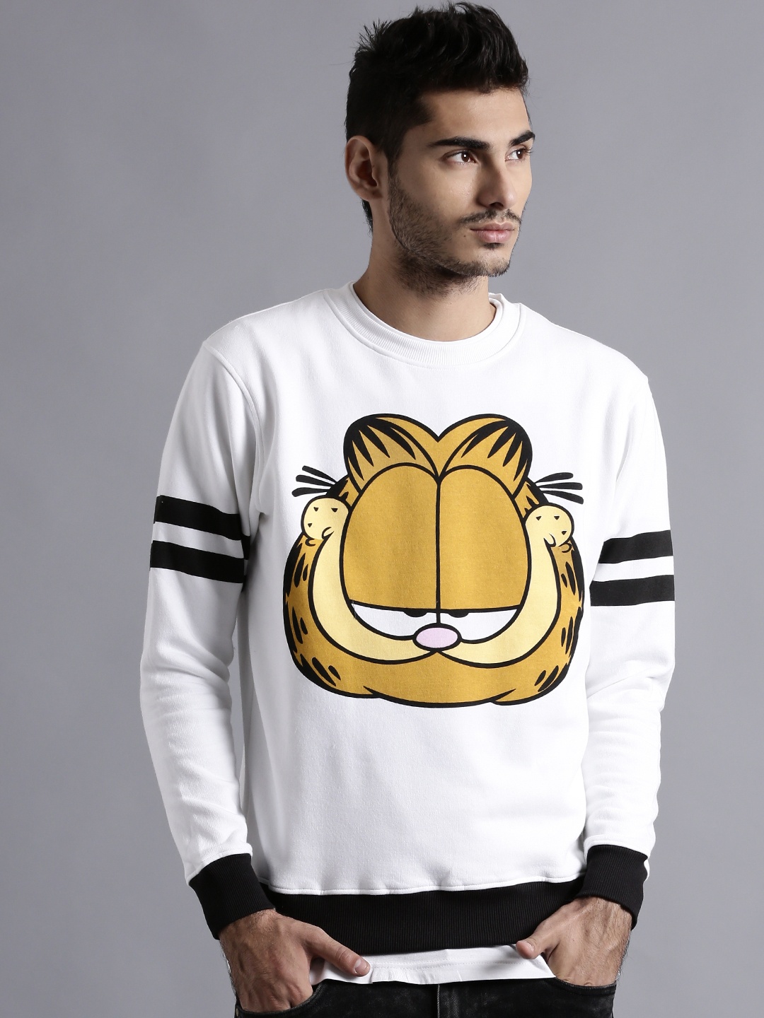 

Kook N Keech Garfield White Printed Sweatshirt