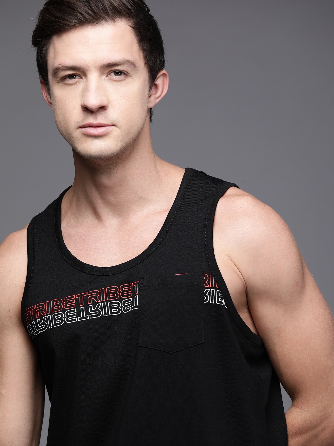 

Allen Solly Tribe Men's Black and White Printed Innerwear Vest