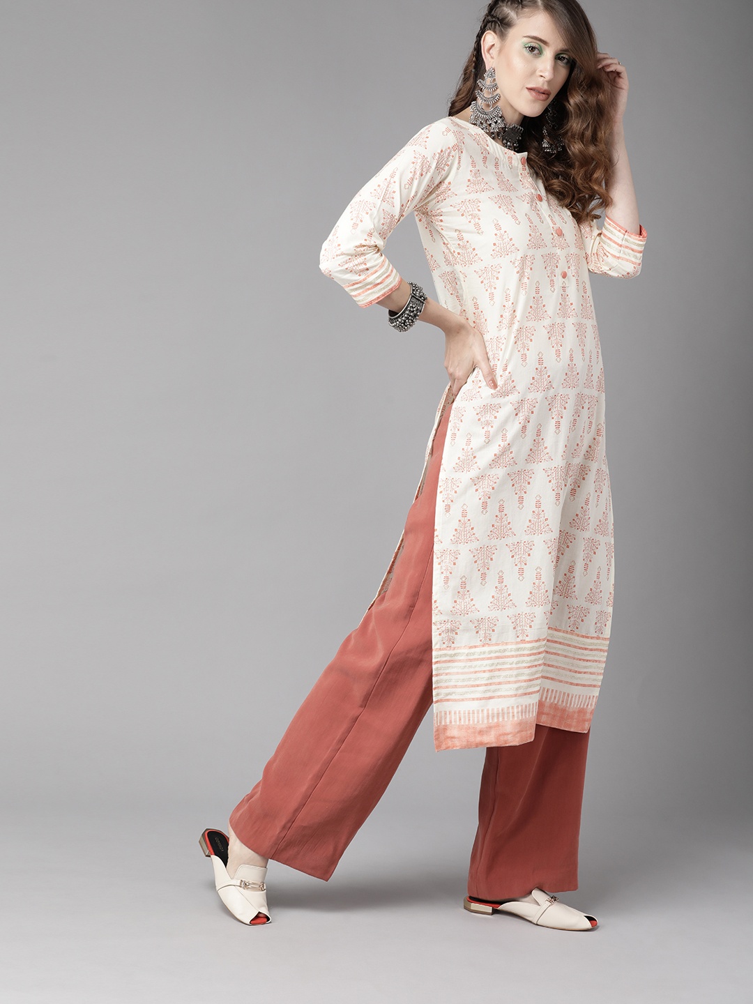 

Indo Era Classic White Cotton Kurta