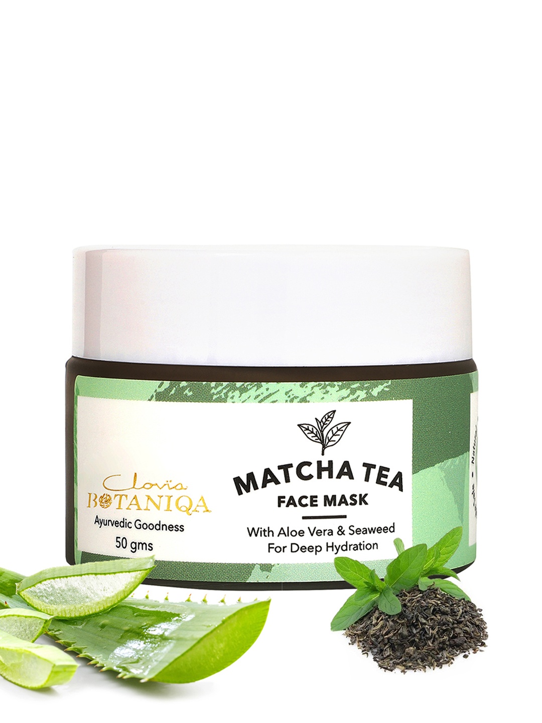 

Clovia BOTANIQA Matcha Green Tea Face Mask with Aloe Vera & Seaweed - 50 g