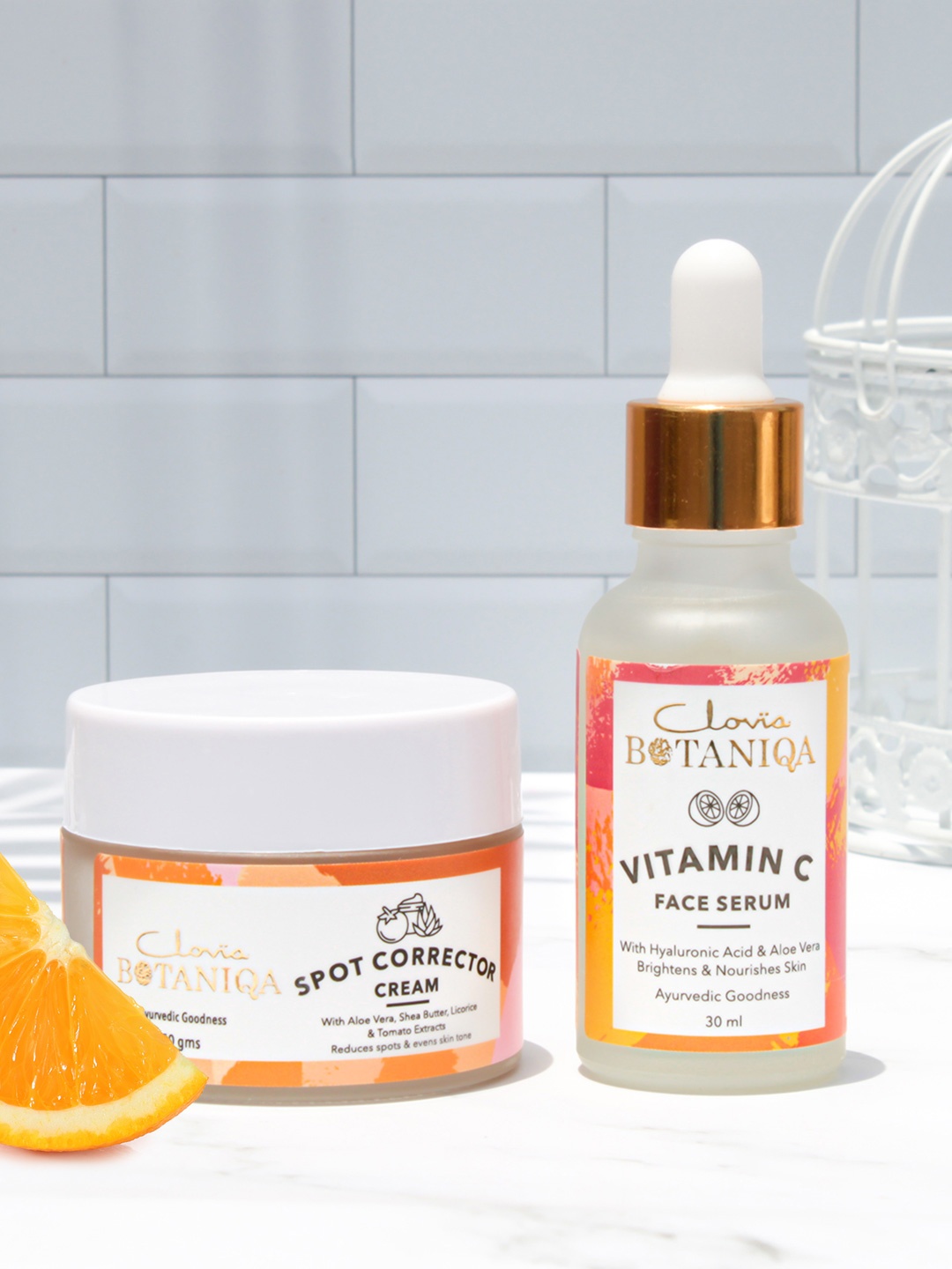 

Clovia BOTANIQA Combo of Vitamin C Face Serum & Spot Corrector Cream - 80 ml, Transparent