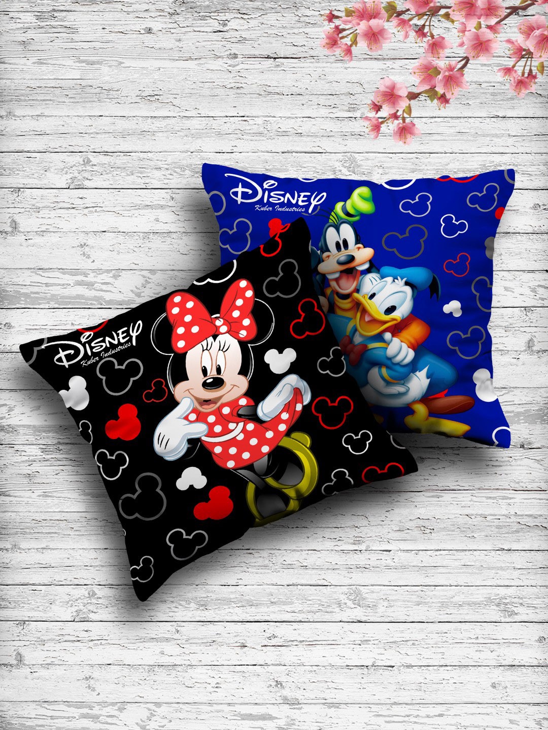 

Kuber Industries Set of 2 Printed Reversible Square Floor Cushions, Blue