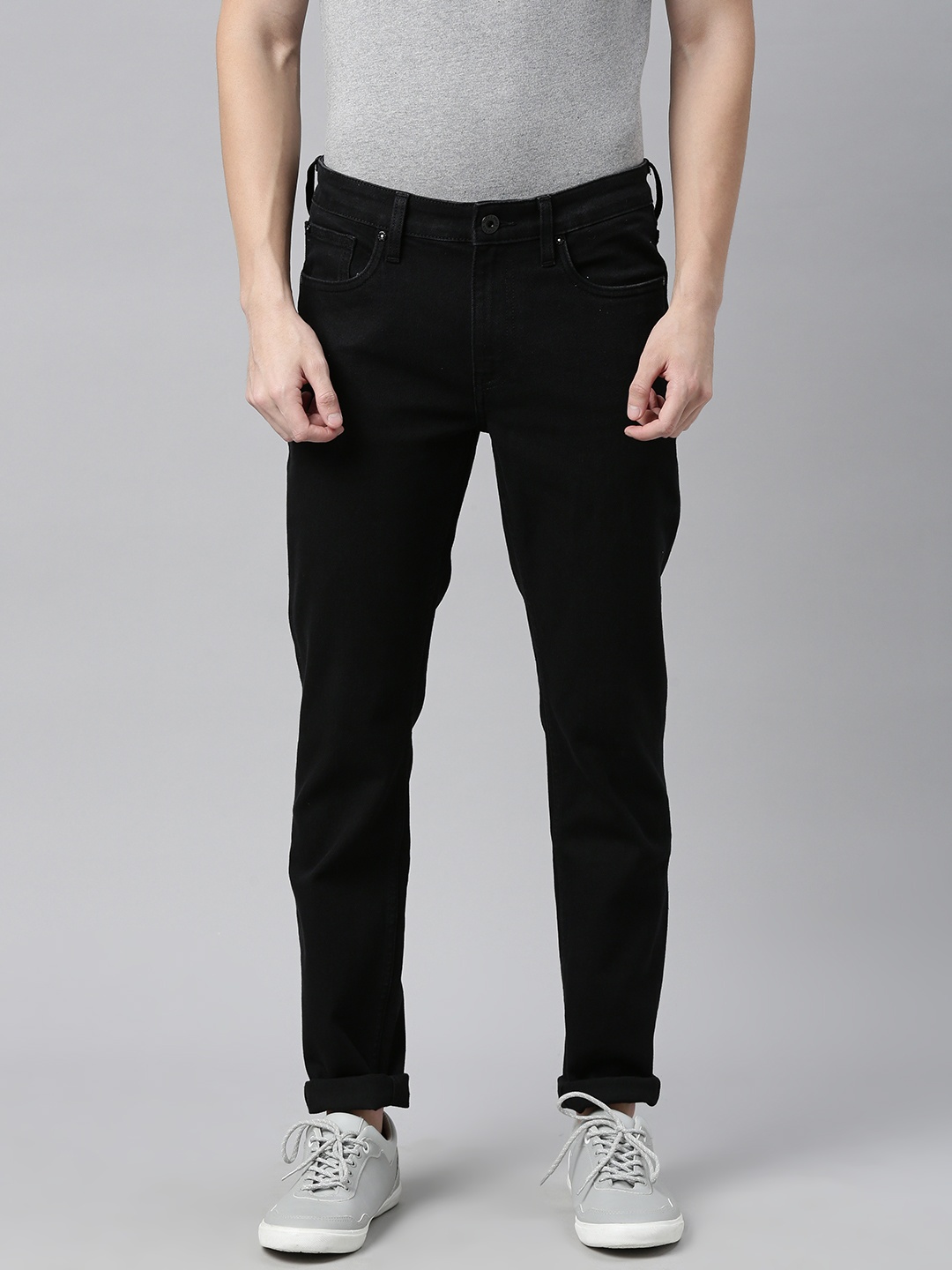 

Jack & Jones Men Black Skinny Fit Low-Rise Stretchable Jeans