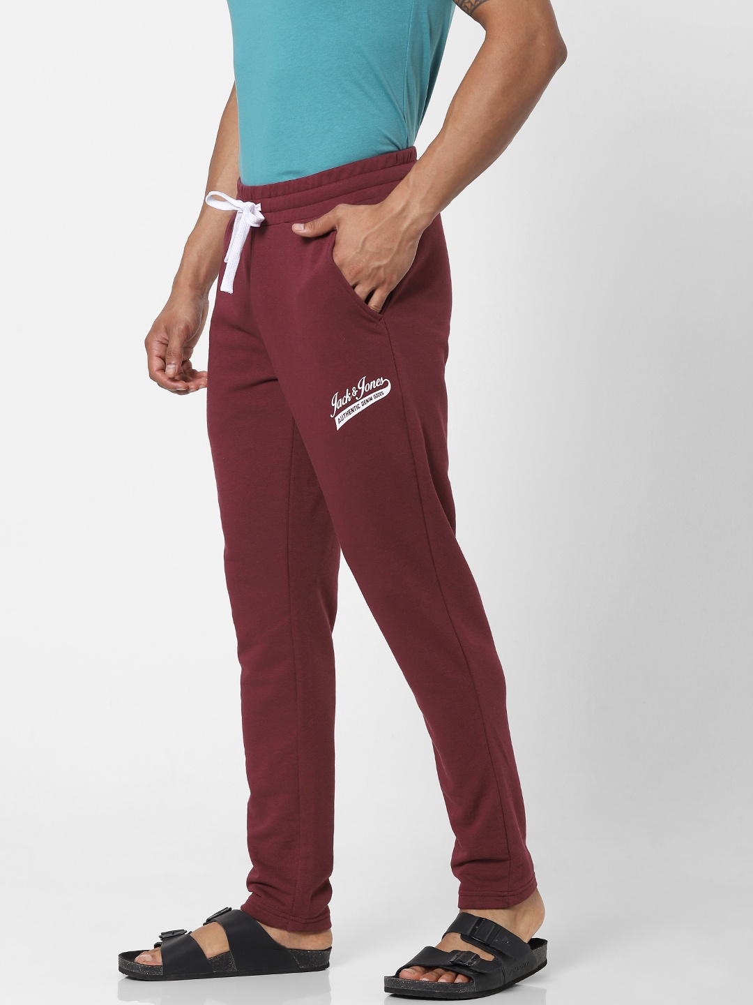 

Jack & Jones Men Maroon Regular Fit Solid Track Pants