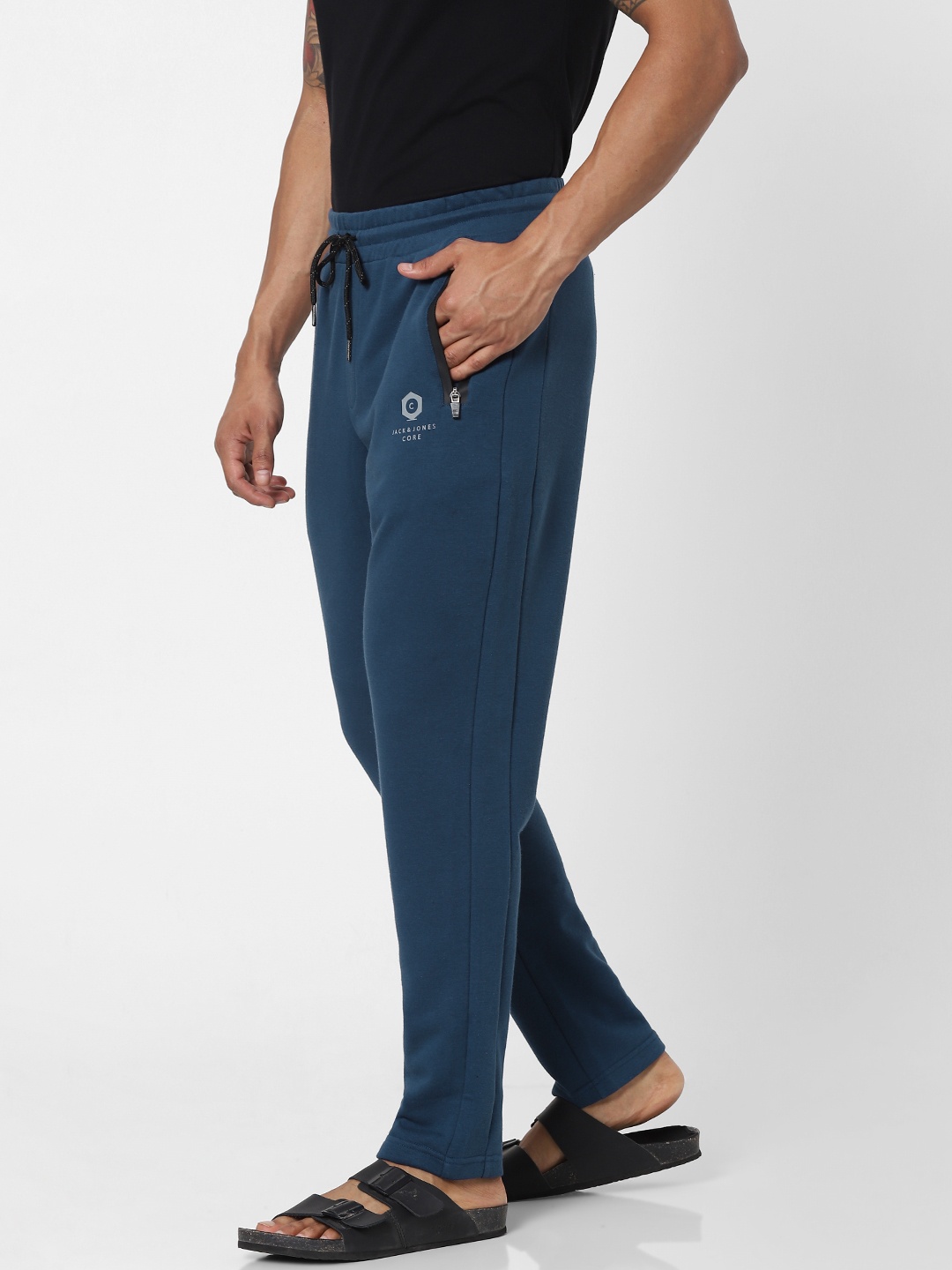 

Jack & Jones Men Navy Blue Regular Fit Solid Track Pants