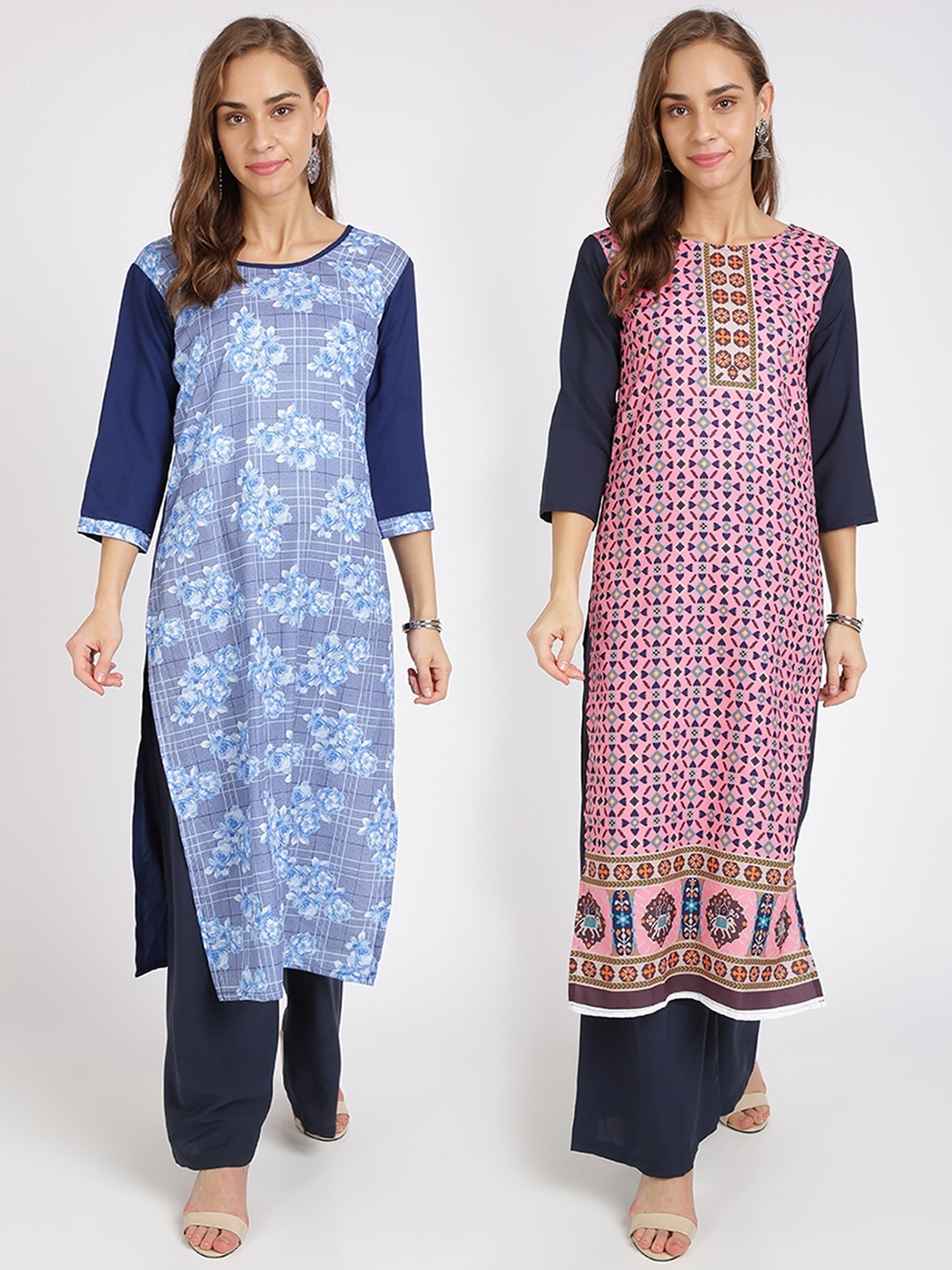 

Florence Women Multicoloured Printed Set of 2 Kurta with Palazzos, Multi