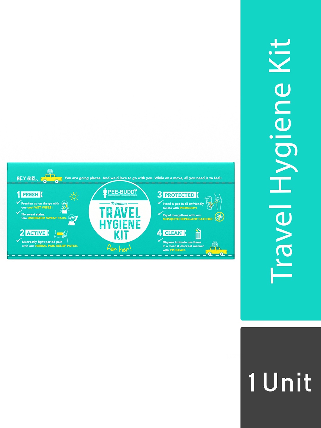 

PEEBUDDY Women Green Premium Travel Hygiene Kit