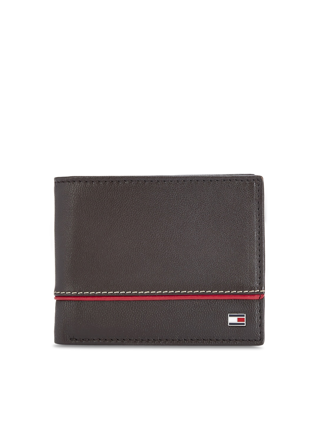 

Tommy Hilfiger Men Brown Solid Two Fold Wallet